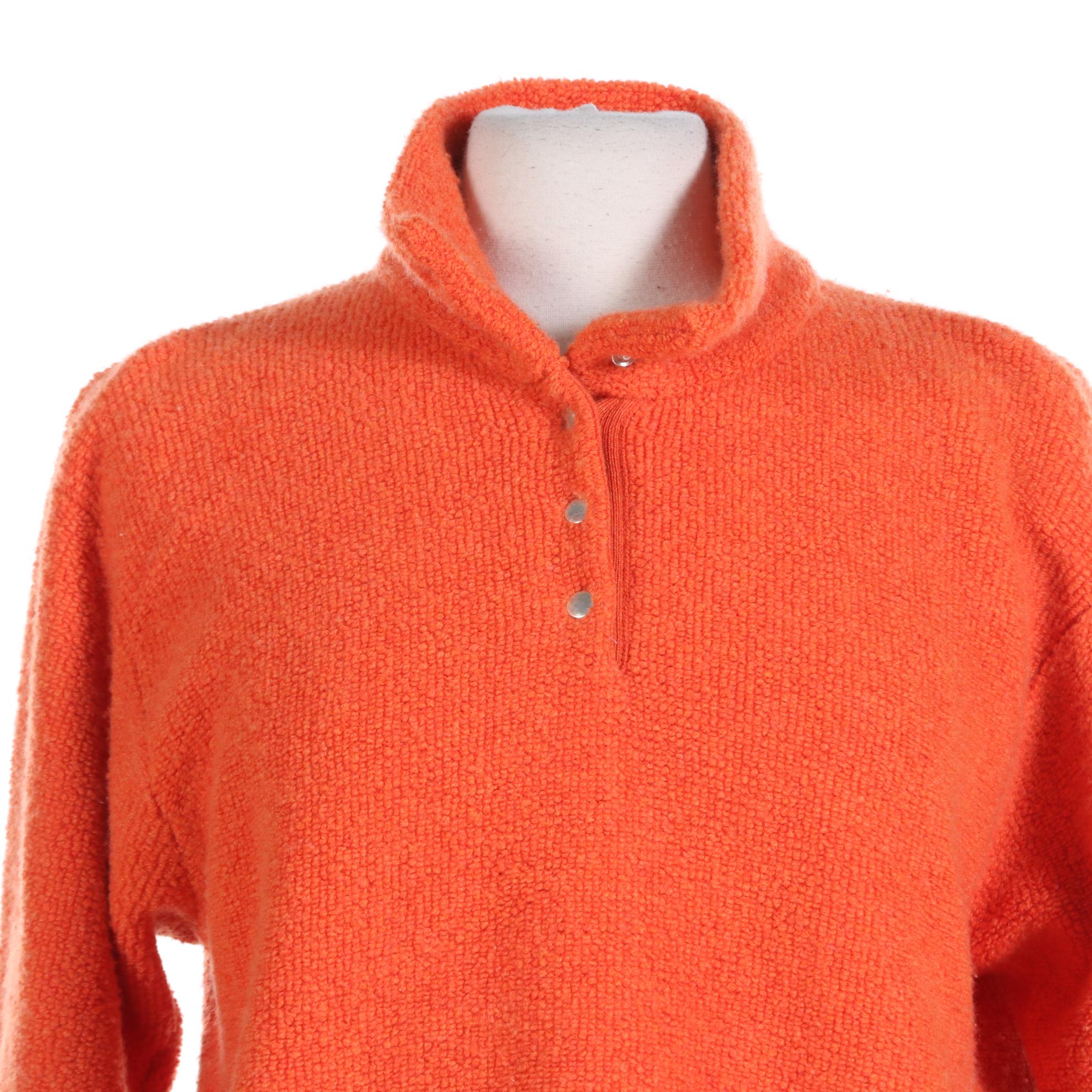 Johnston's of Elgin Cashmere Loop Knit Henley Sweater, Made in Scotland