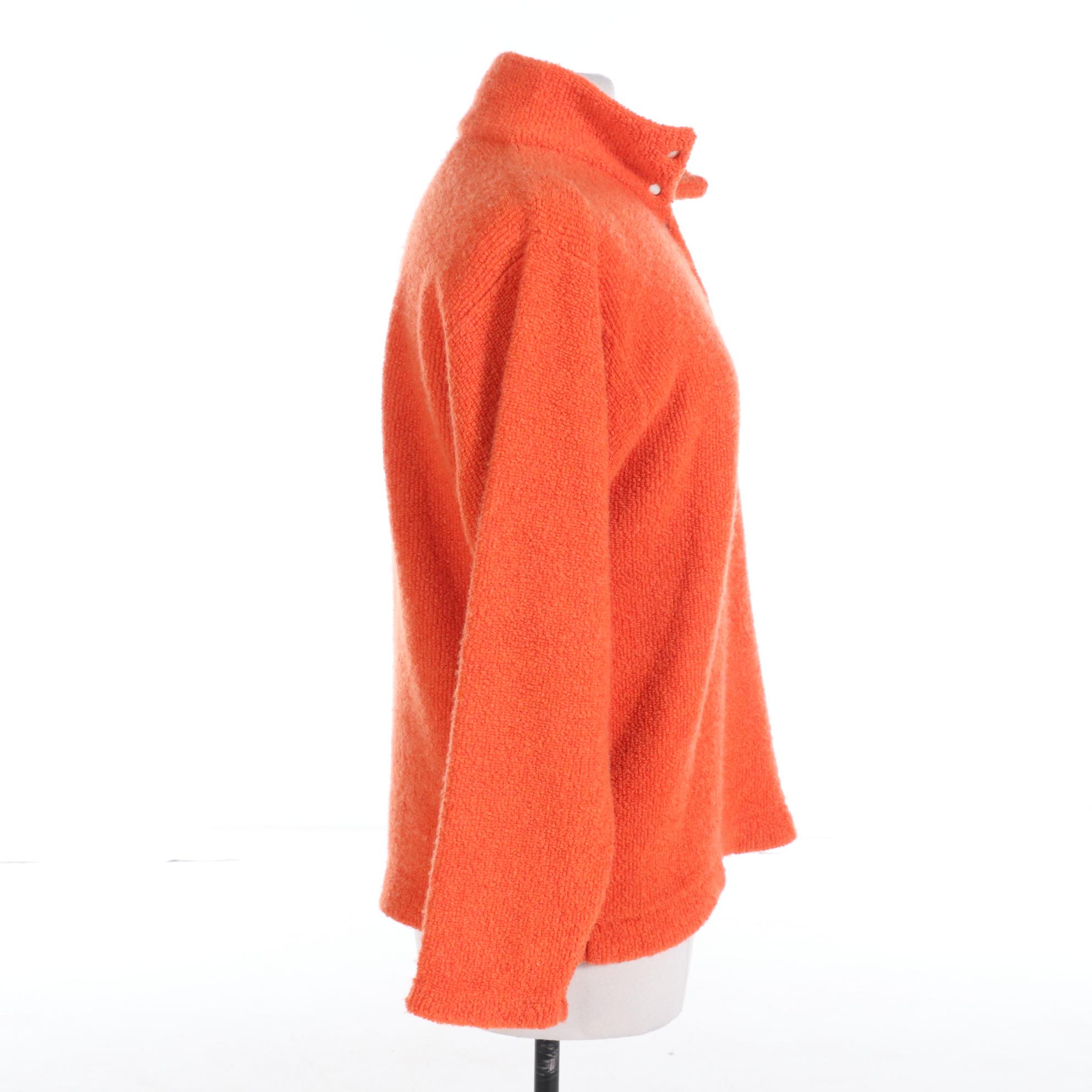 Johnston's of Elgin Cashmere Loop Knit Henley Sweater, Made in Scotland