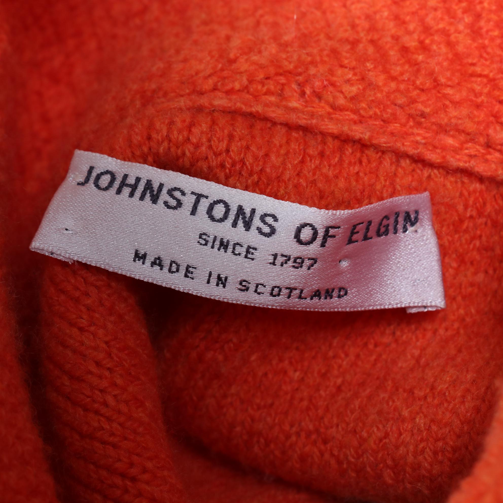 Johnston's of Elgin Cashmere Loop Knit Henley Sweater, Made in Scotland