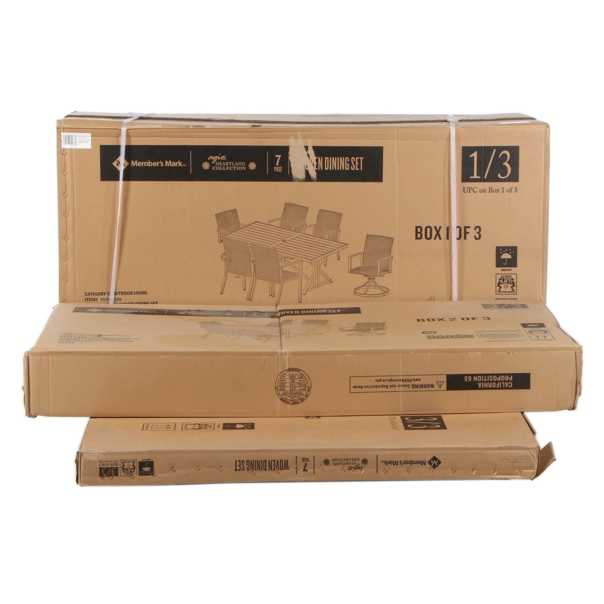 Member's Mark Contemporary "Agio Heartland Collection" 7-Piece Dining Set