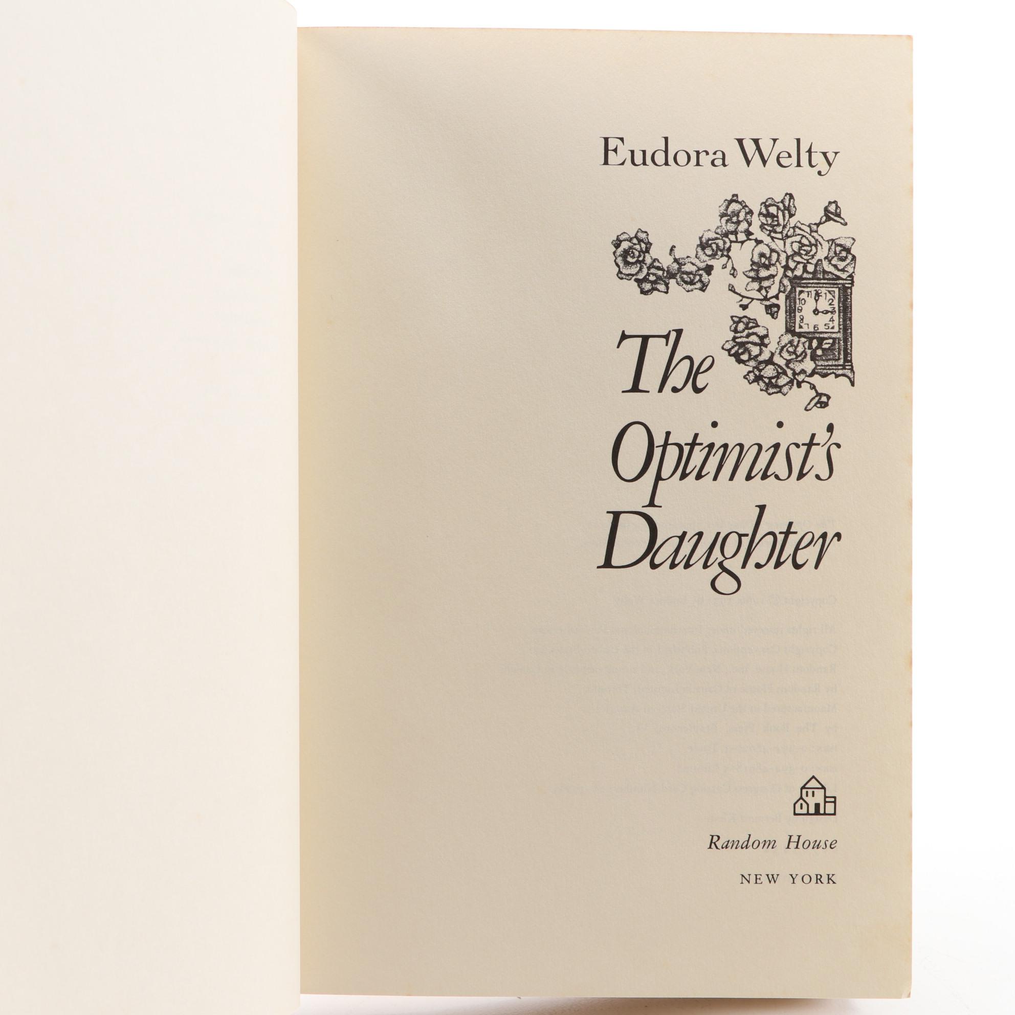 First Edition "The Optimist's Daughter" by Eudora Welty, 1972