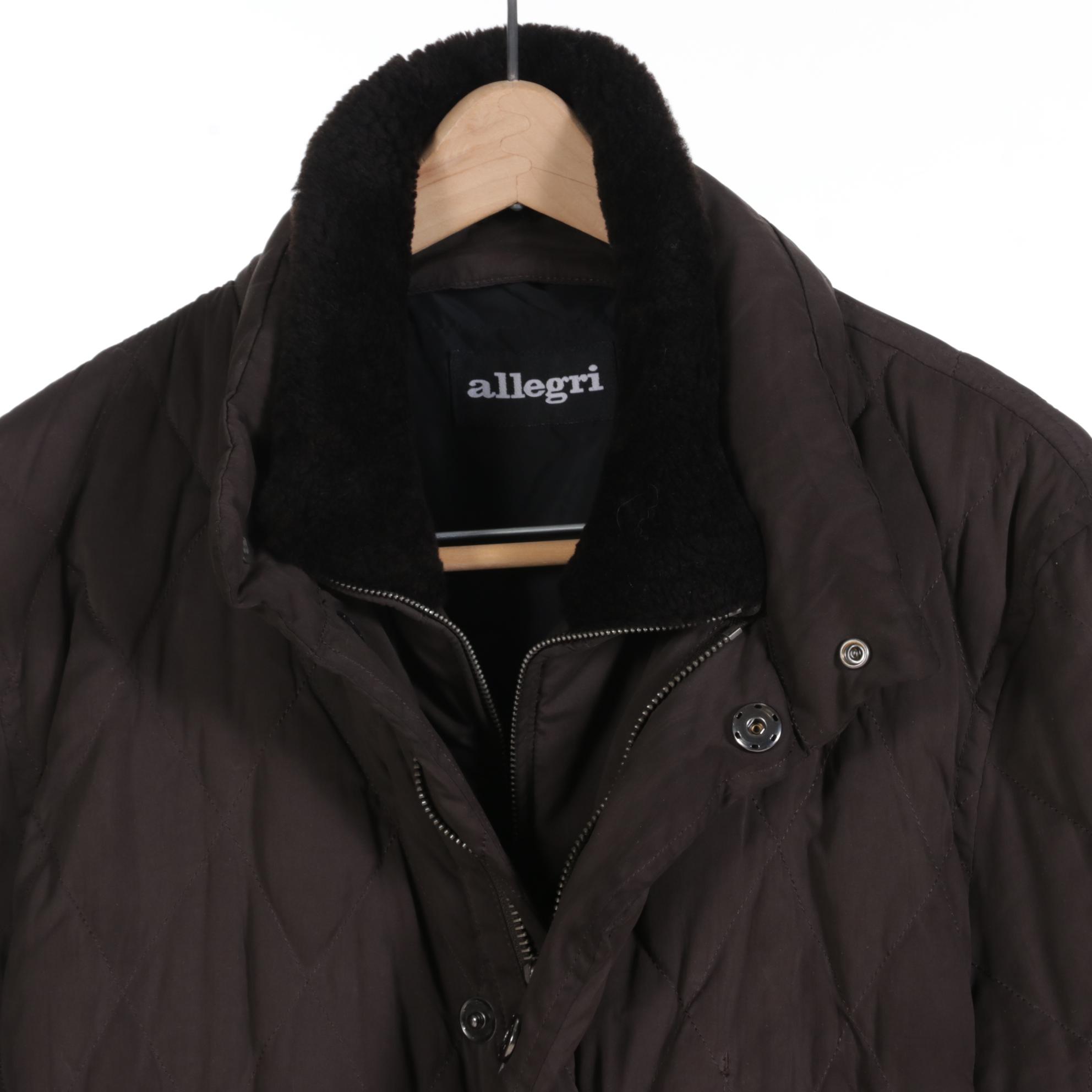 Barbour and Allegri Men's Jackets Featuring Goose Down and Waxed Cotton