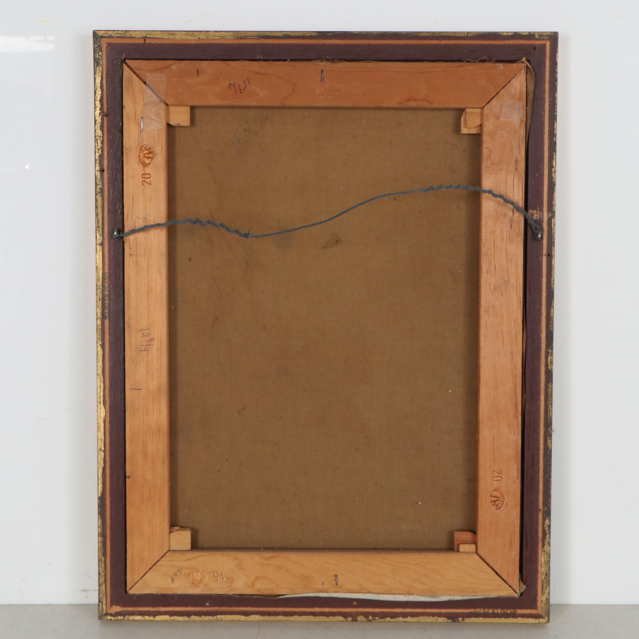 Ruby Stone Markham Oil Painting of Seated Nude, Early 20th Century