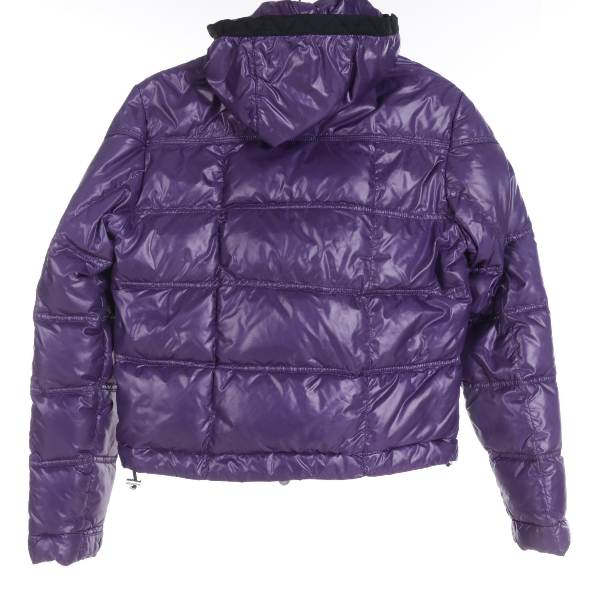 Moncler Down-Filled Parka in Purple Nylon