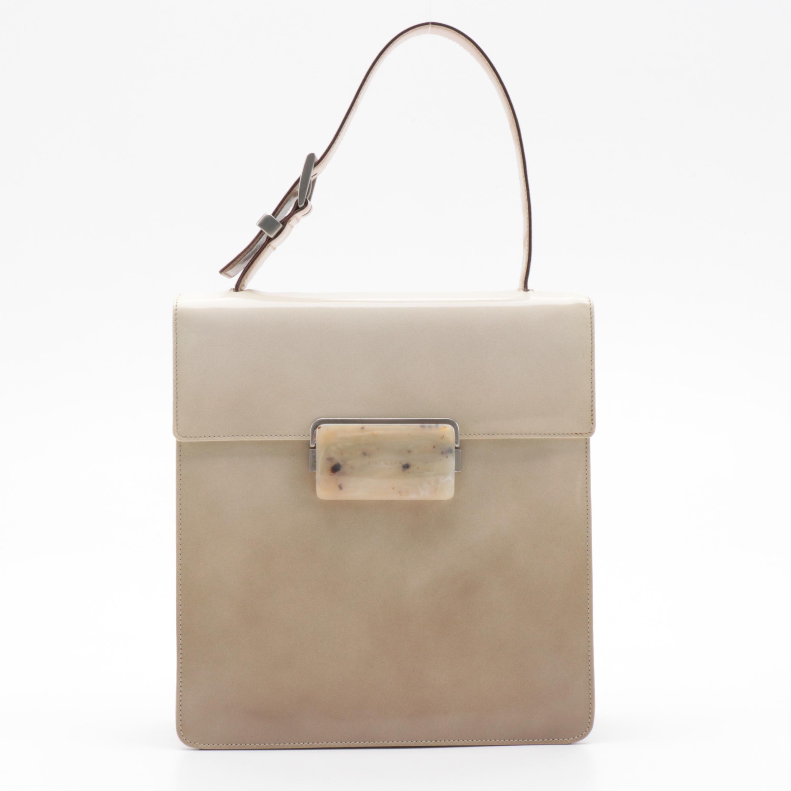 Prada Ombré Patent Leather Top Handle Bag