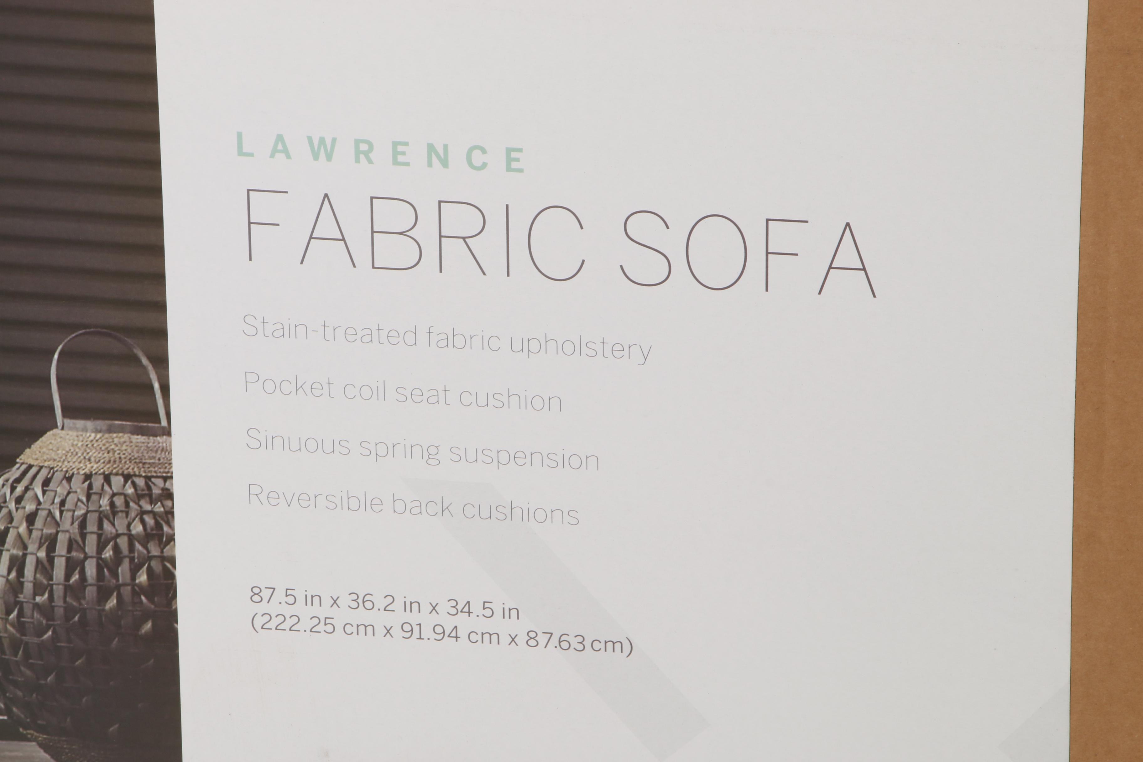 Drexel "Lawrence" Contemporary Upholstered Sofa with Nailhead Trim