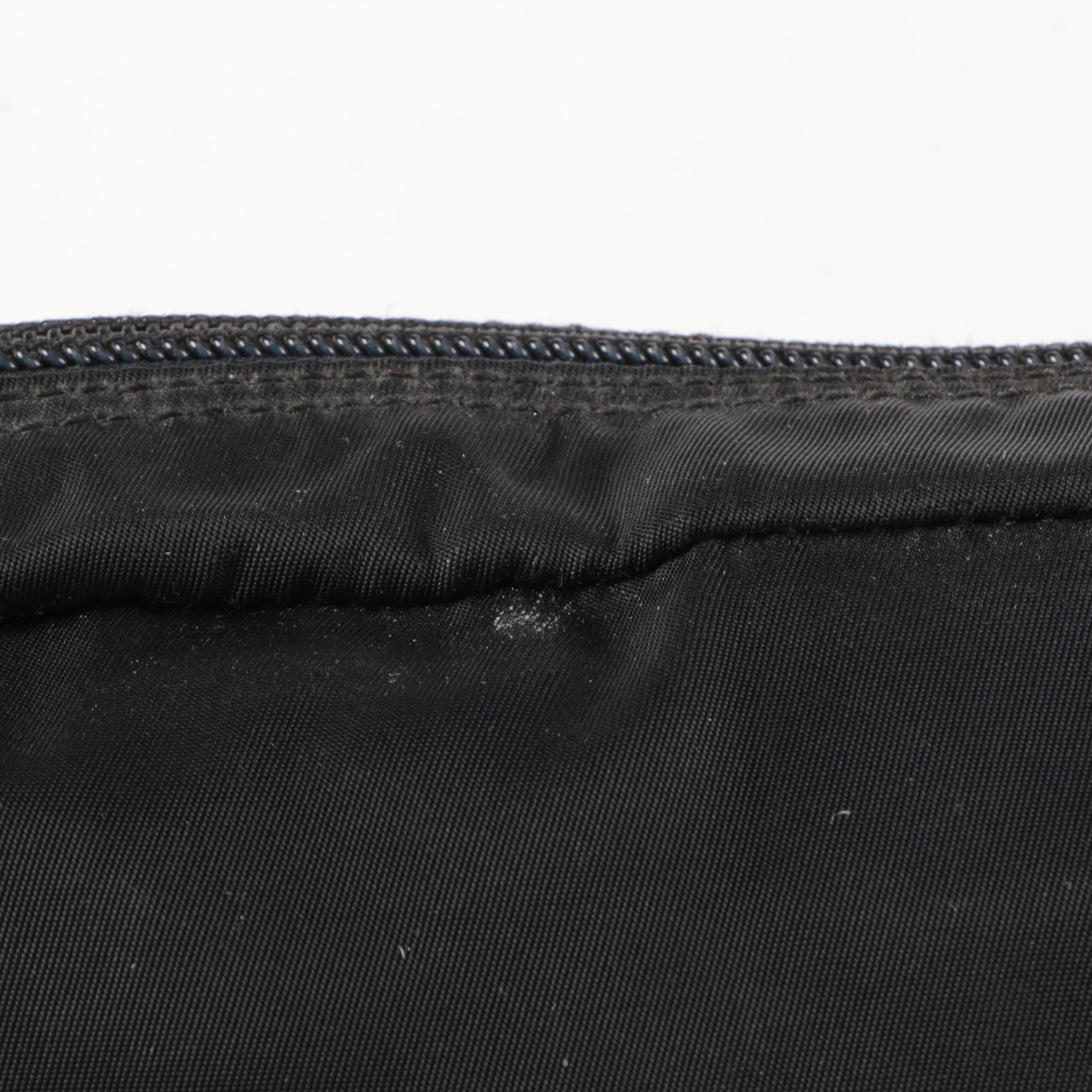 Prada Pink Quilted and Black Tessuto Accessory Pouches