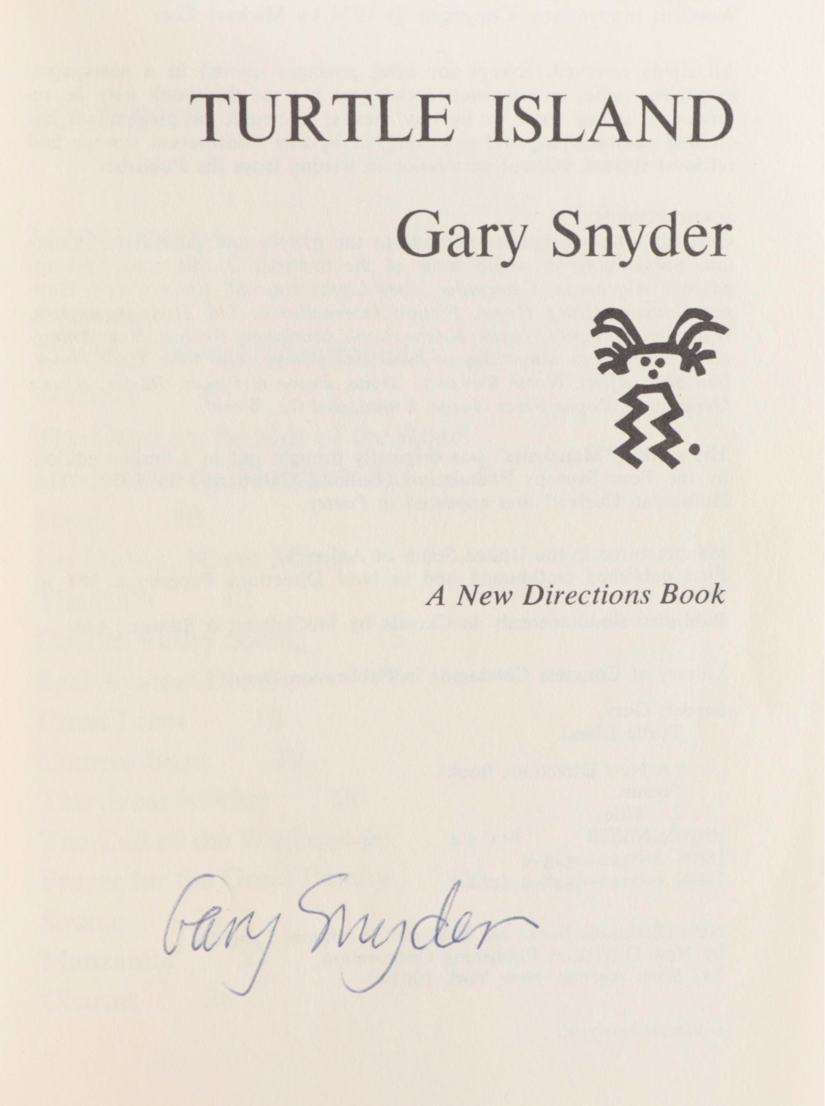 Signed "Turtle Island" by Gary Snyder with "Kaddish" by Allen Ginsberg