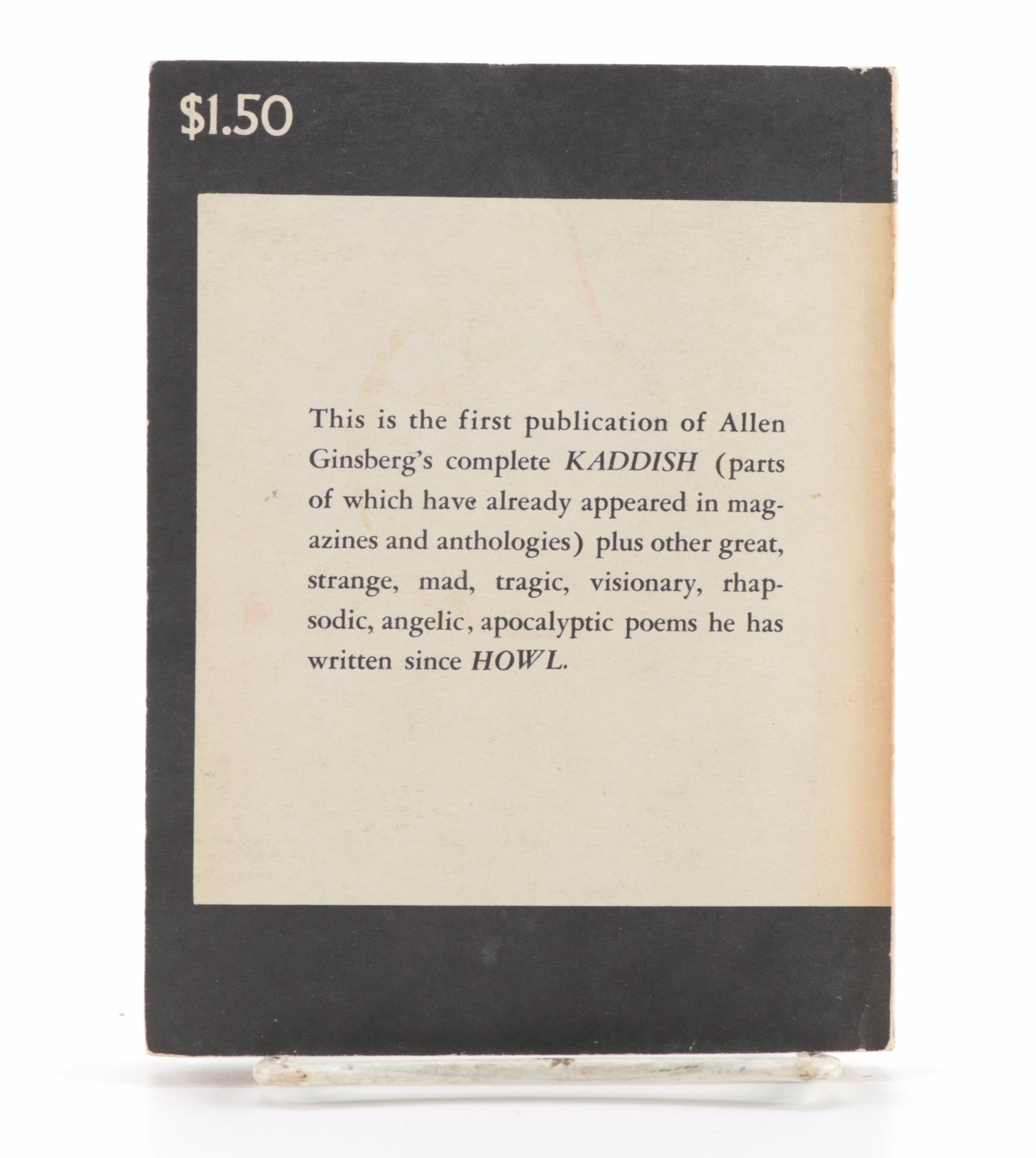 Signed "Turtle Island" by Gary Snyder with "Kaddish" by Allen Ginsberg