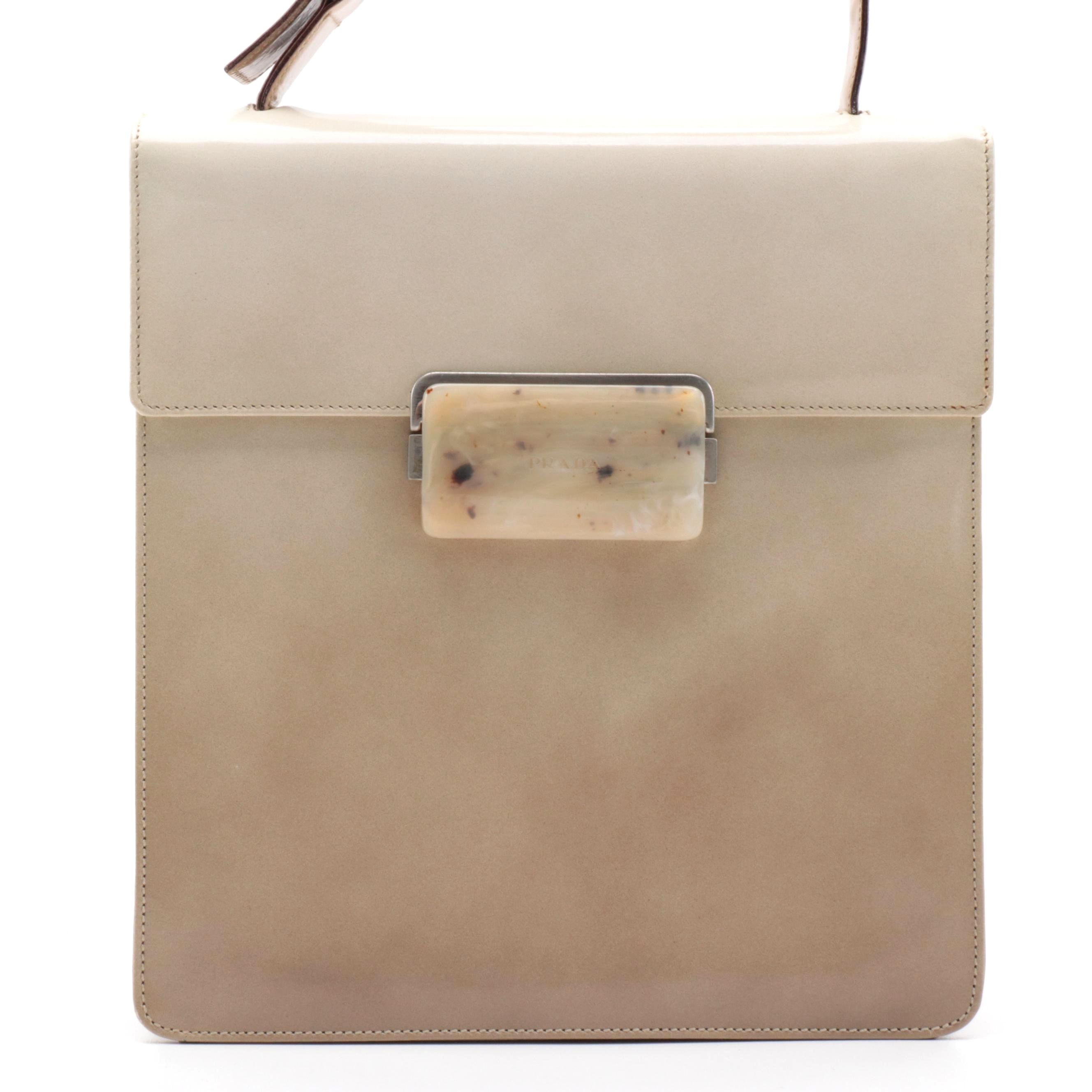 Prada Ombré Patent Leather Top Handle Bag