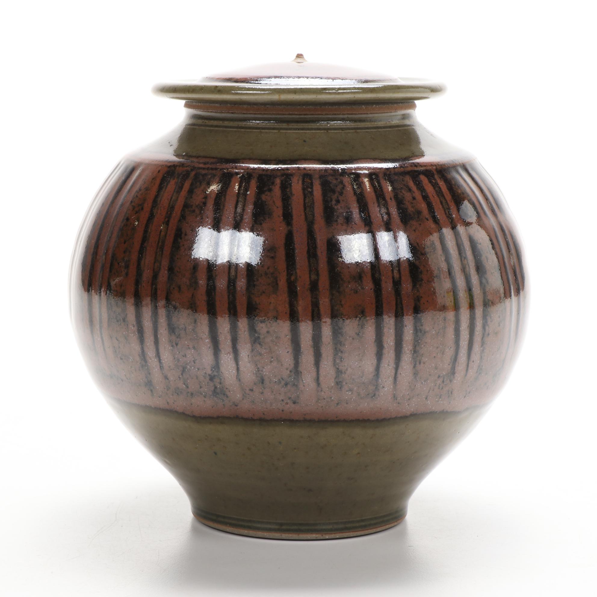 Tom Turner for Peachblow Pottery Glazed Ceramic Jar