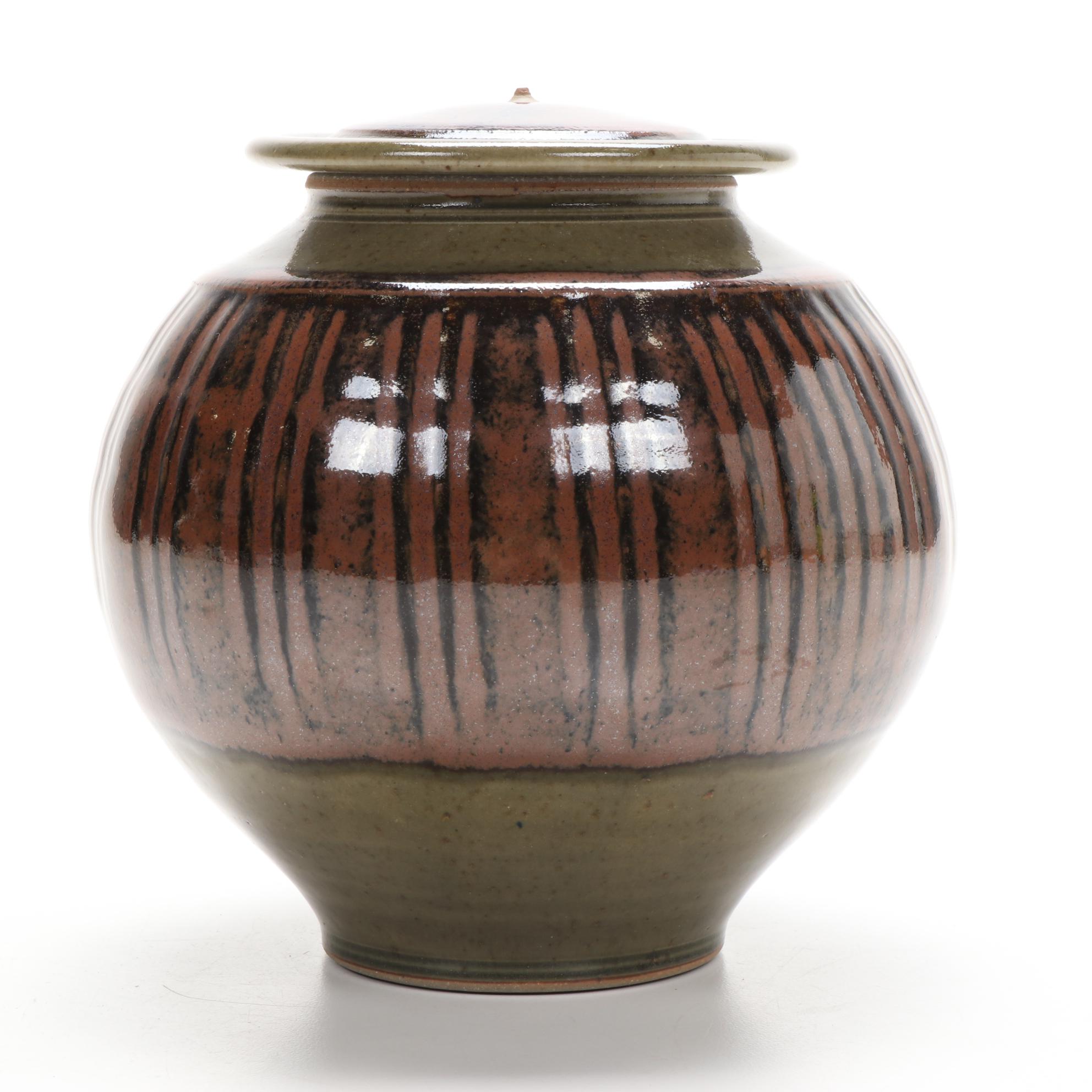 Tom Turner for Peachblow Pottery Glazed Ceramic Jar