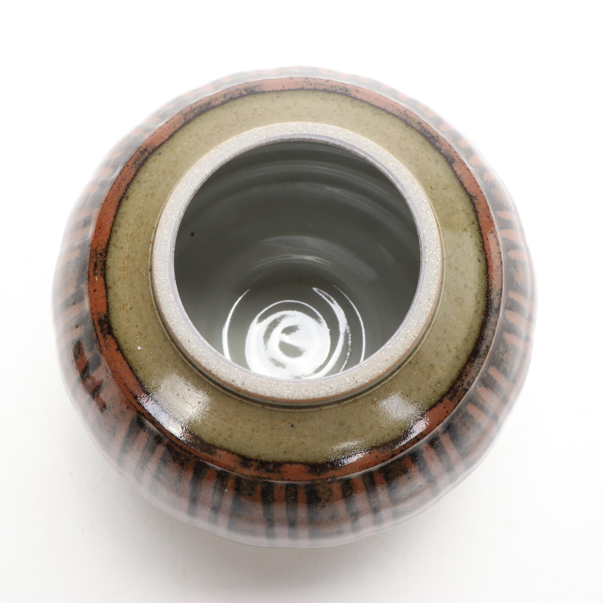 Tom Turner for Peachblow Pottery Glazed Ceramic Jar