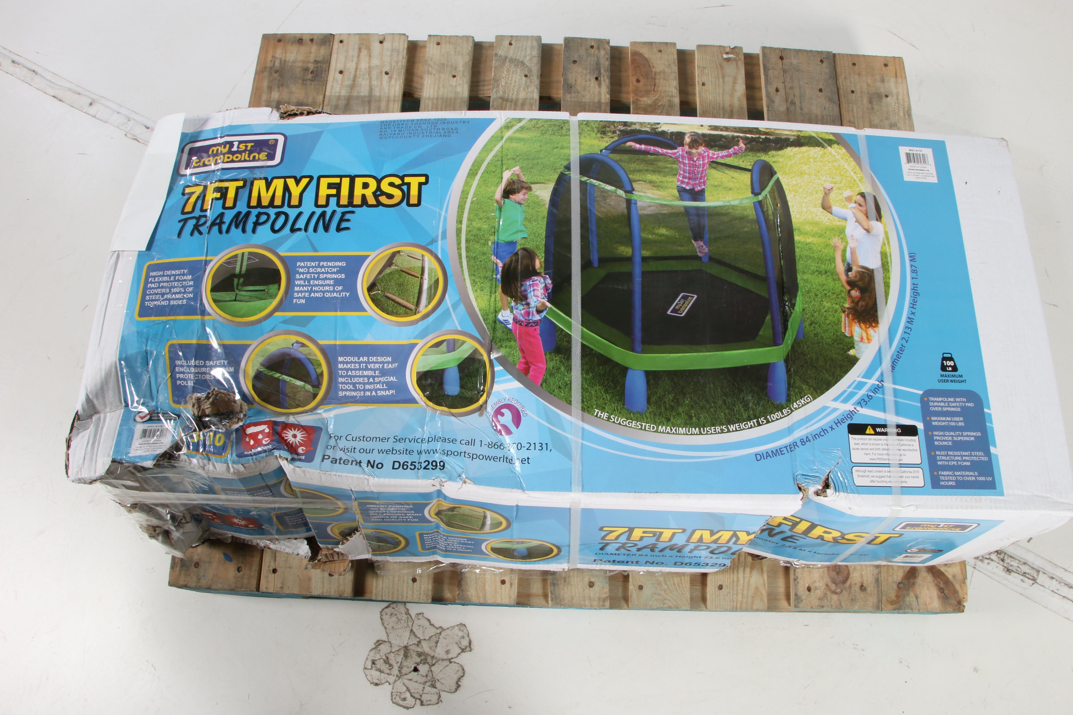 Bounce Pro 7ft "My First Trampoline" with Net Enclosure