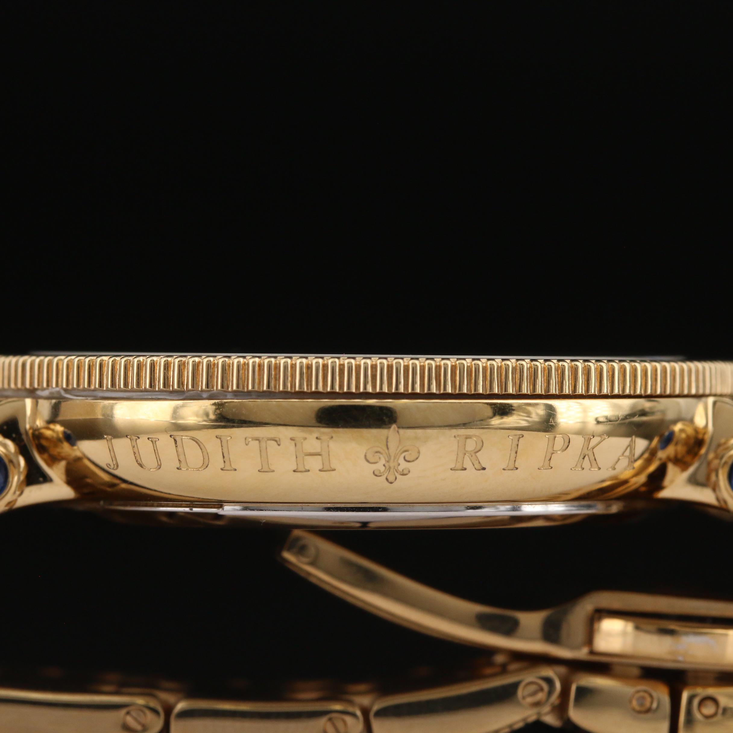 Judith Ripka "London" Blue Dial Watch