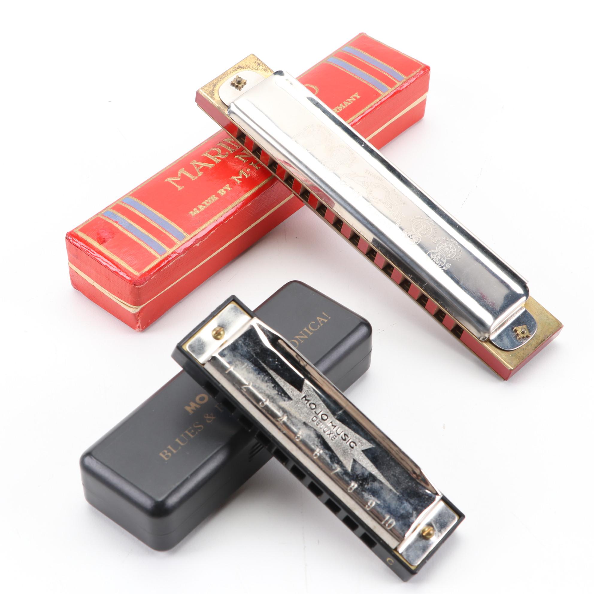 Marine Band No. 365 Harmonica and Mojo Deluxe Harmonica