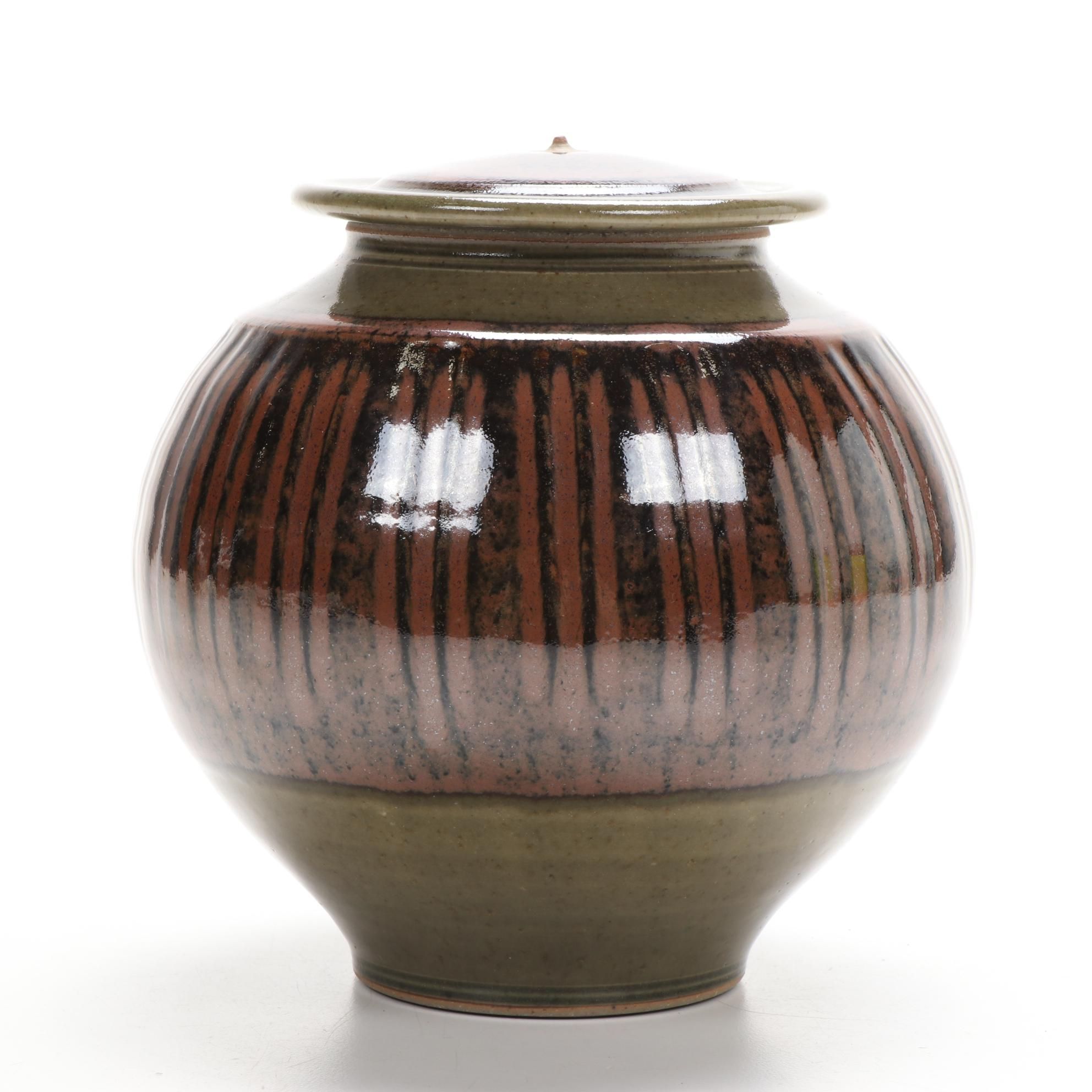 Tom Turner for Peachblow Pottery Glazed Ceramic Jar