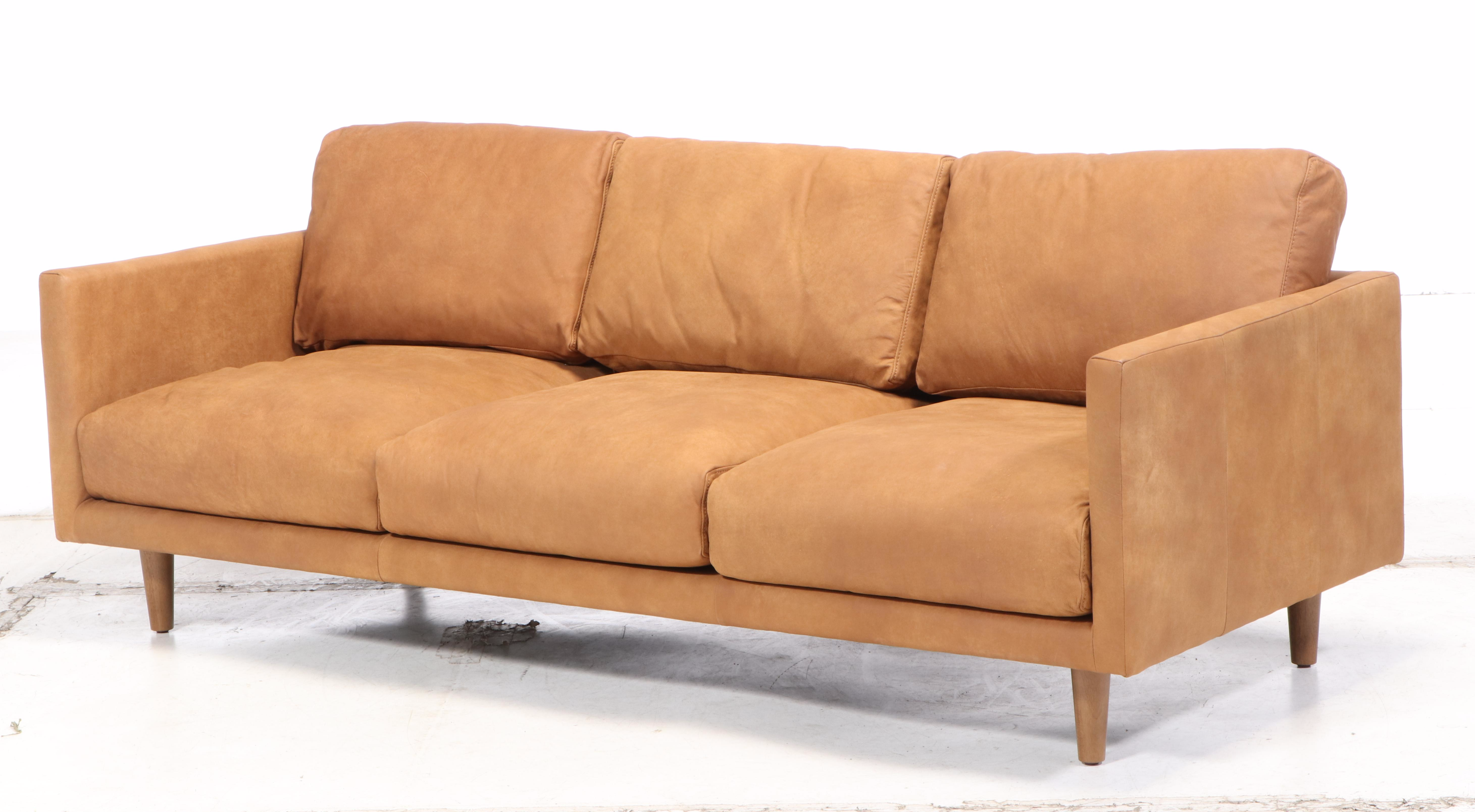 Article "Nirvana" Contemporary Industrial Style Leather Sofa