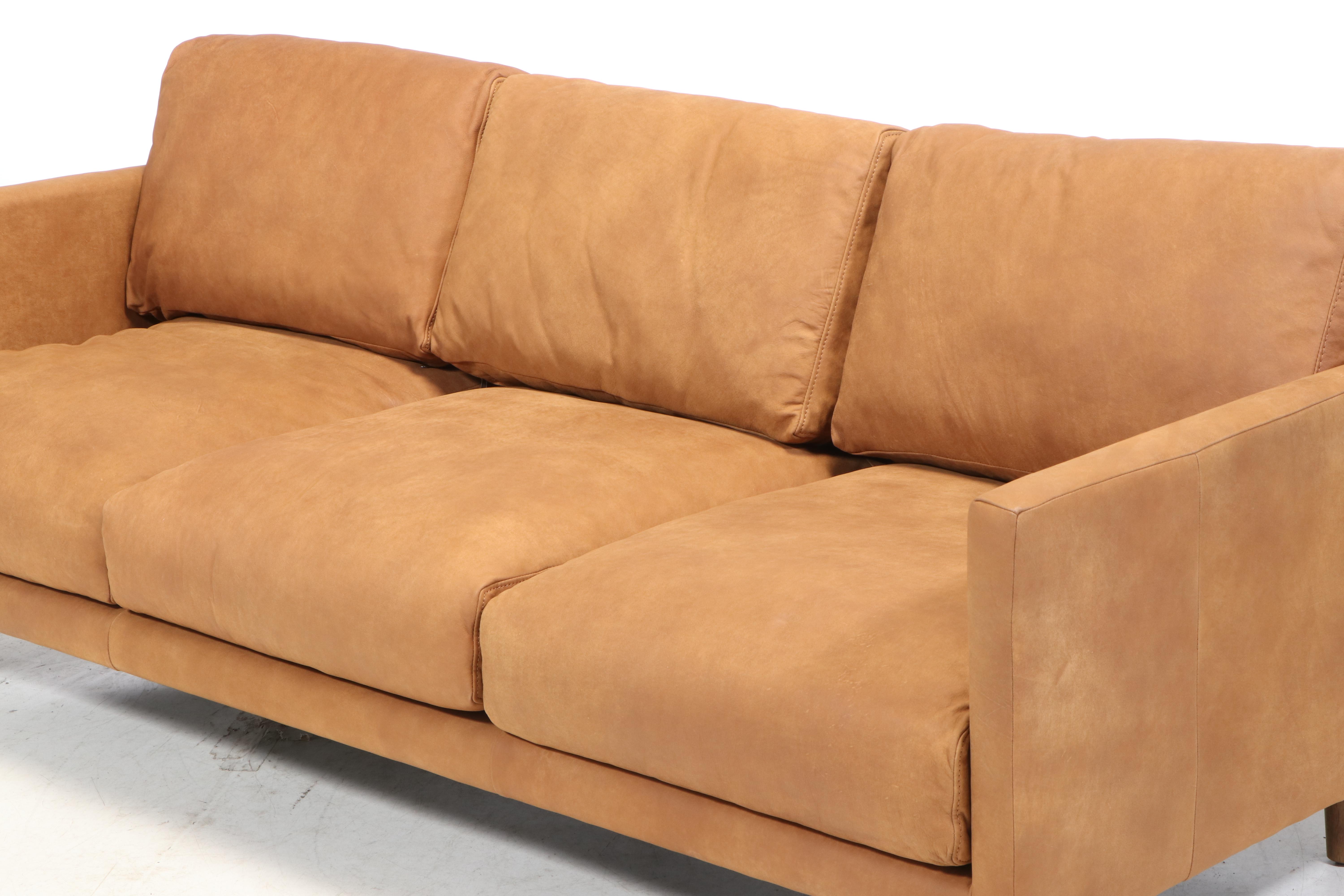 Article "Nirvana" Contemporary Industrial Style Leather Sofa
