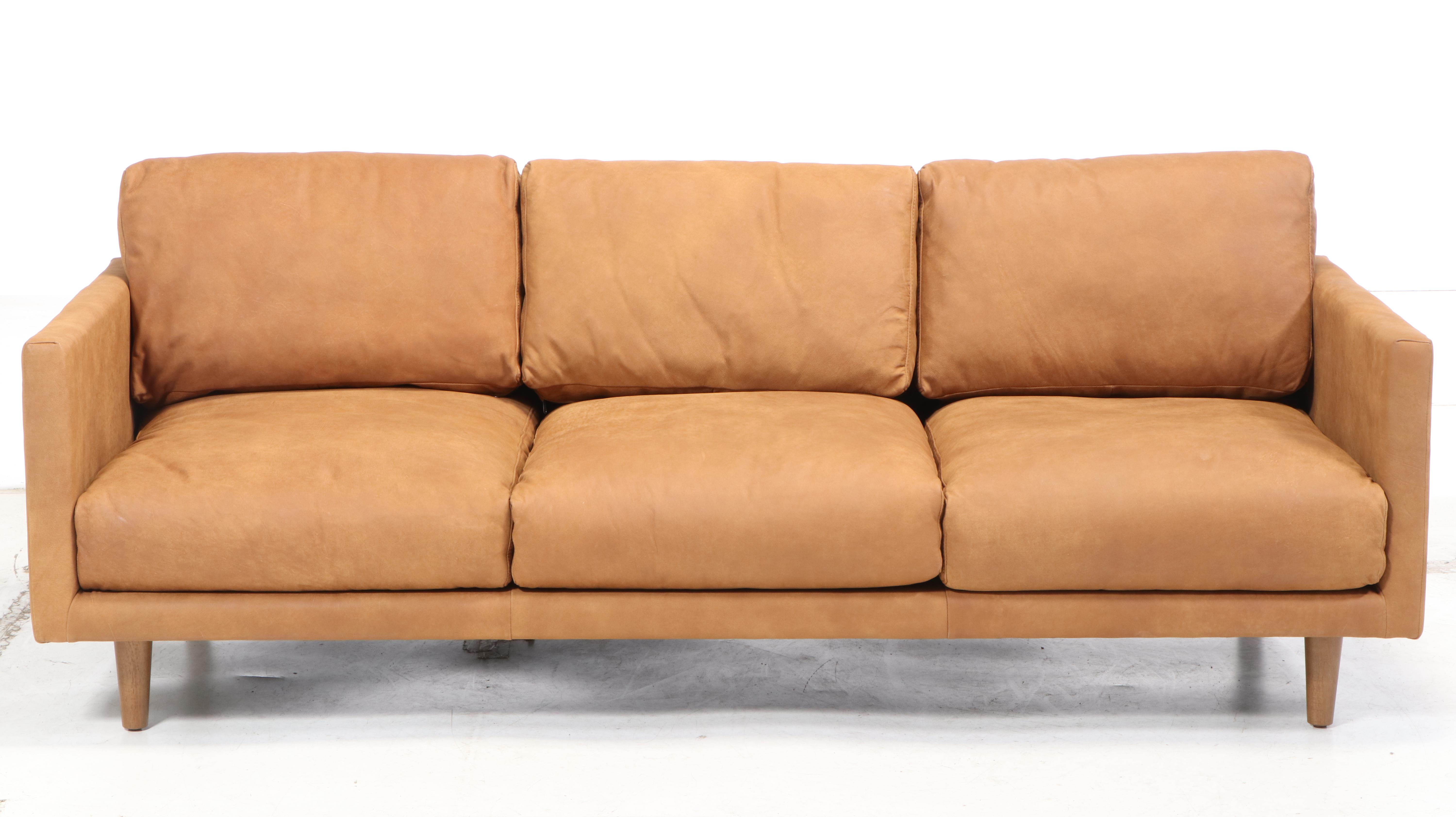 Article "Nirvana" Contemporary Industrial Style Leather Sofa