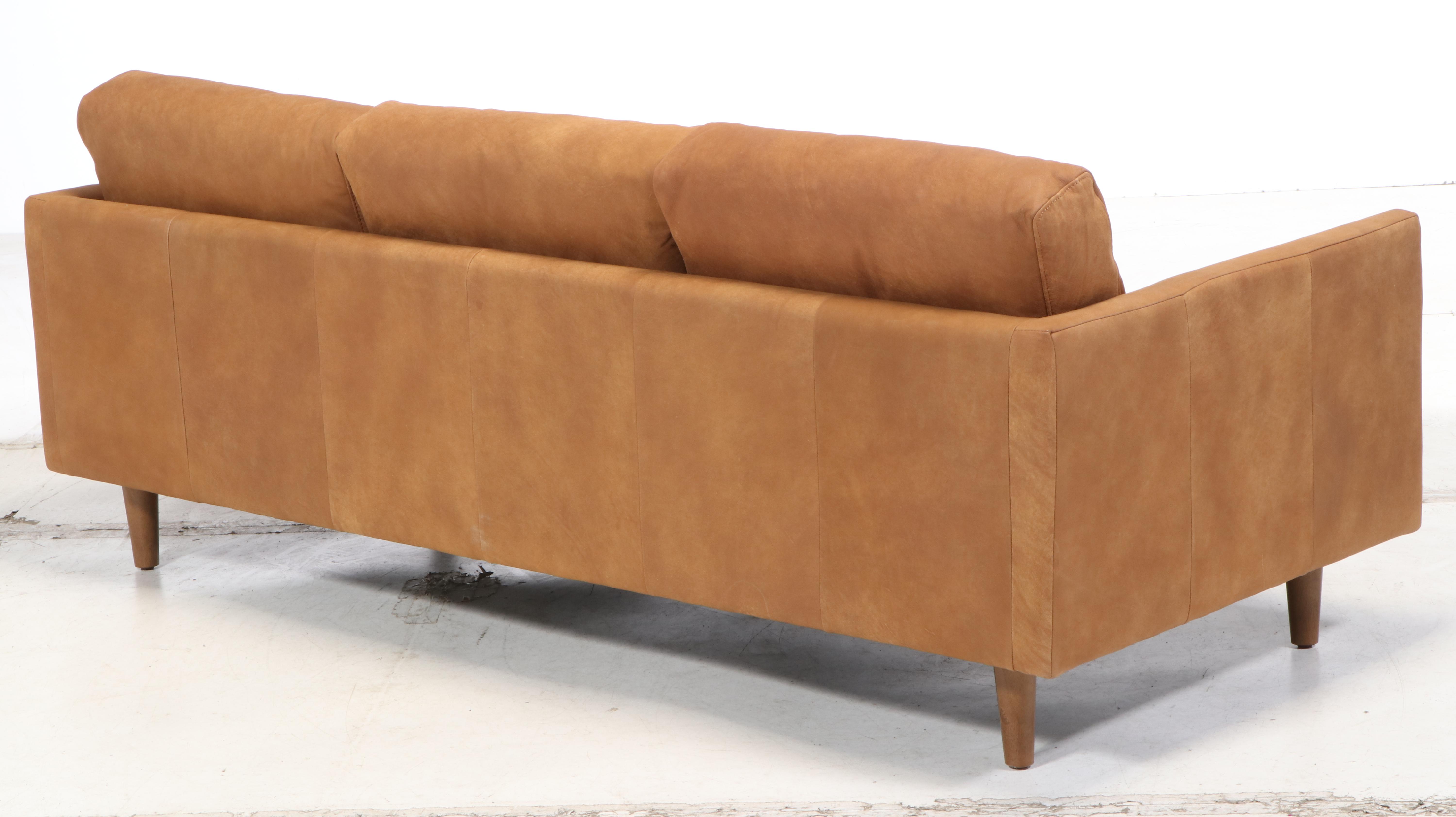 Article "Nirvana" Contemporary Industrial Style Leather Sofa