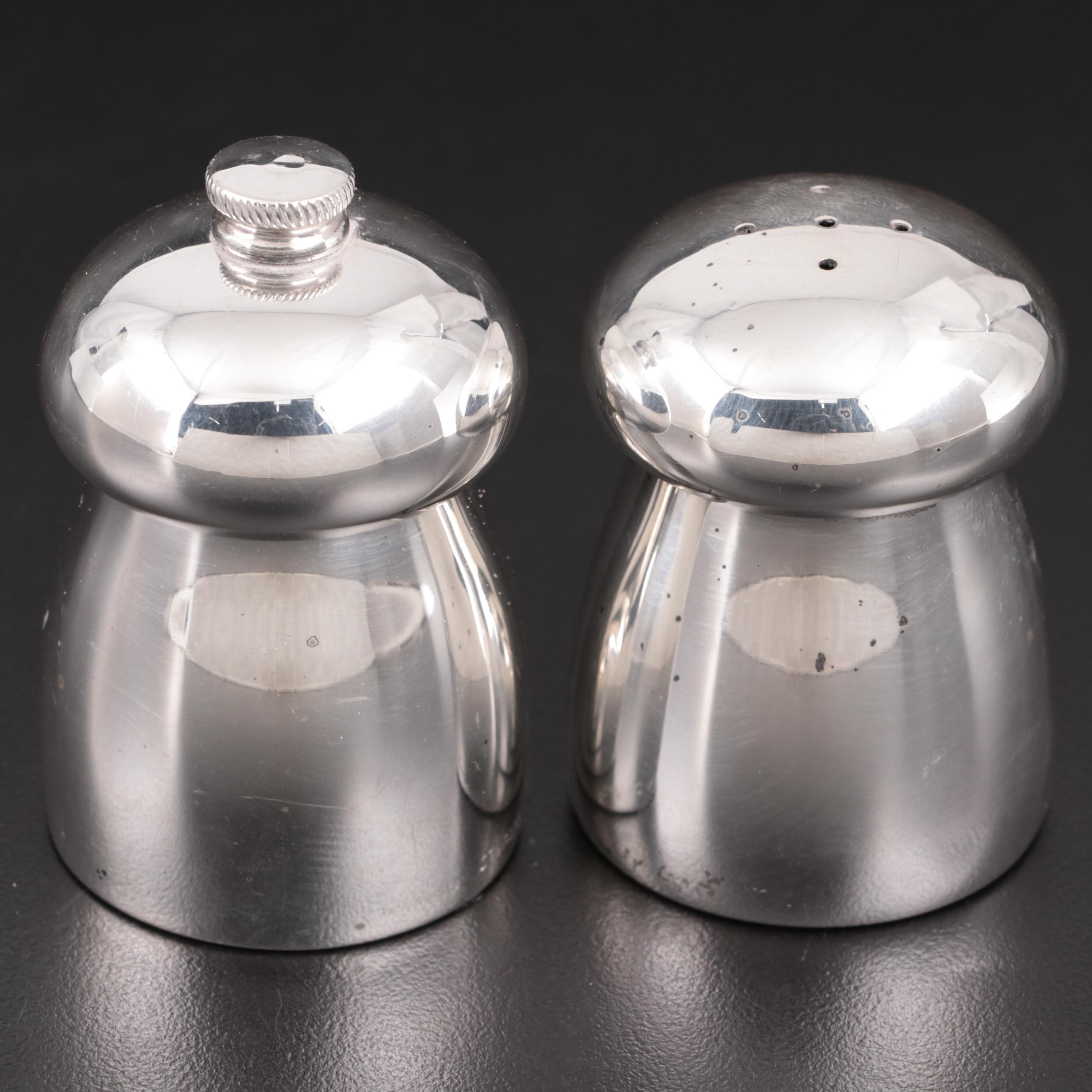 Tiffany & Co. Sterling Silver Salt Shaker and Pepper Mill, Mid-20th Century