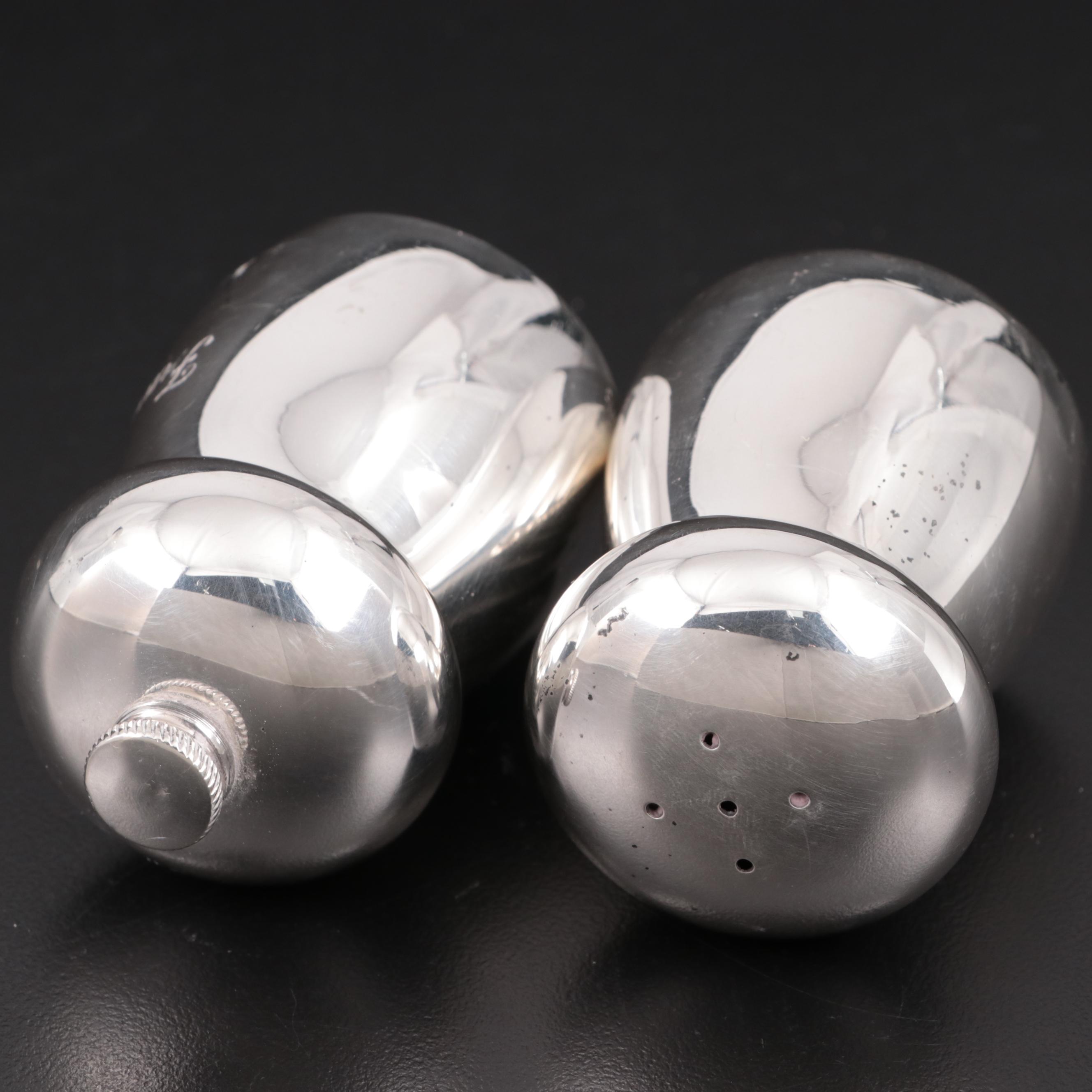 Tiffany & Co. Sterling Silver Salt Shaker and Pepper Mill, Mid-20th Century