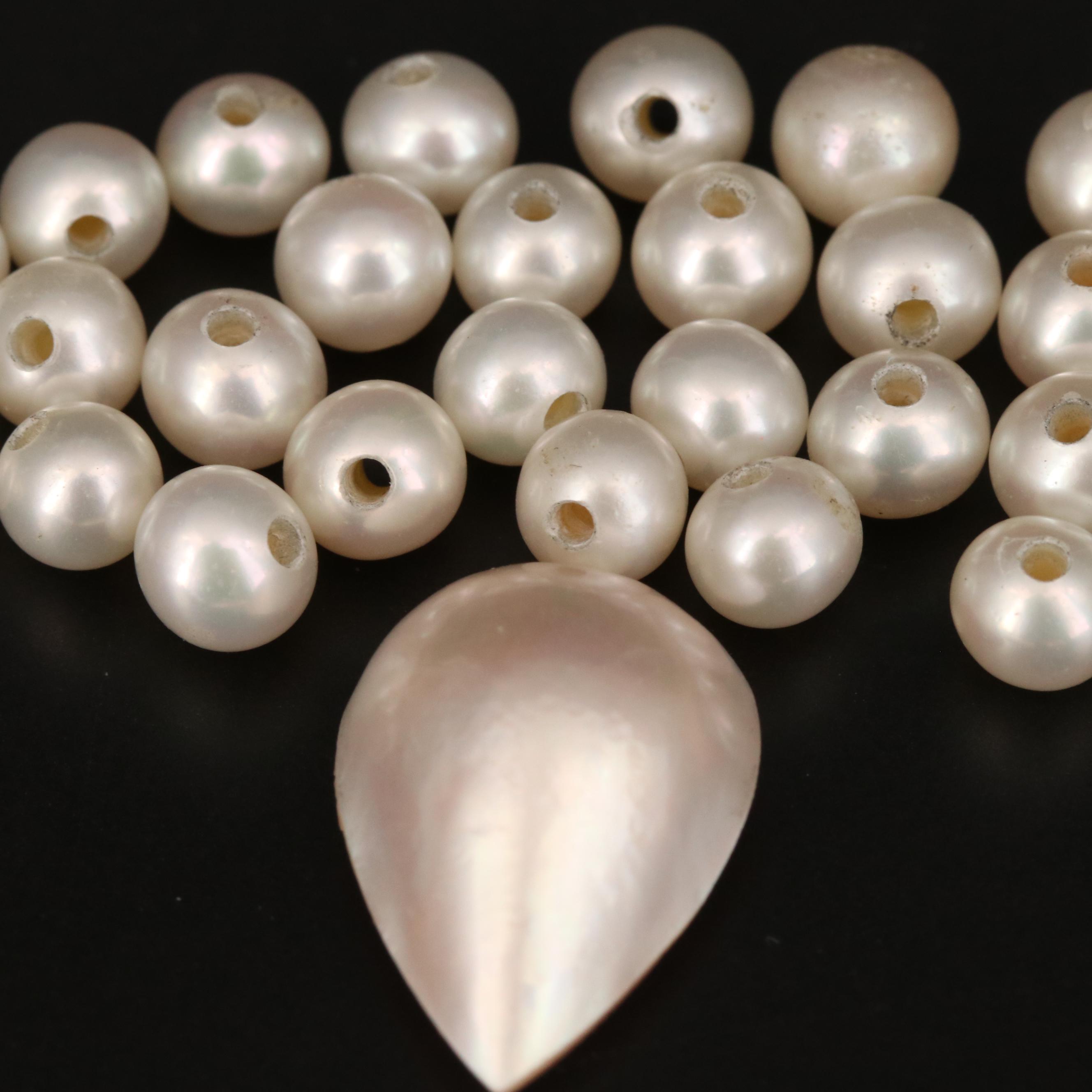 Loose Round and Mabé Pearls