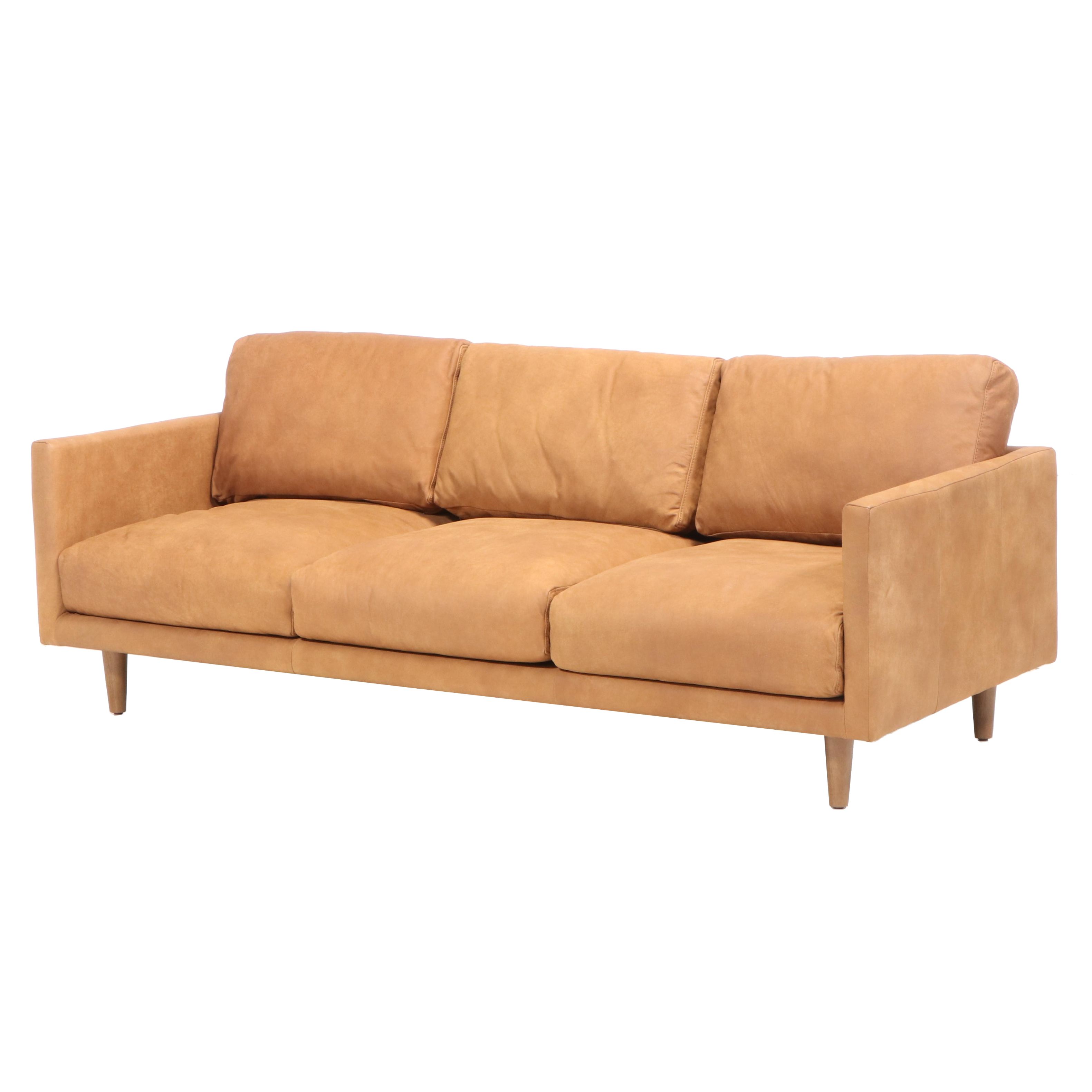 Article "Nirvana" Contemporary Industrial Style Leather Sofa