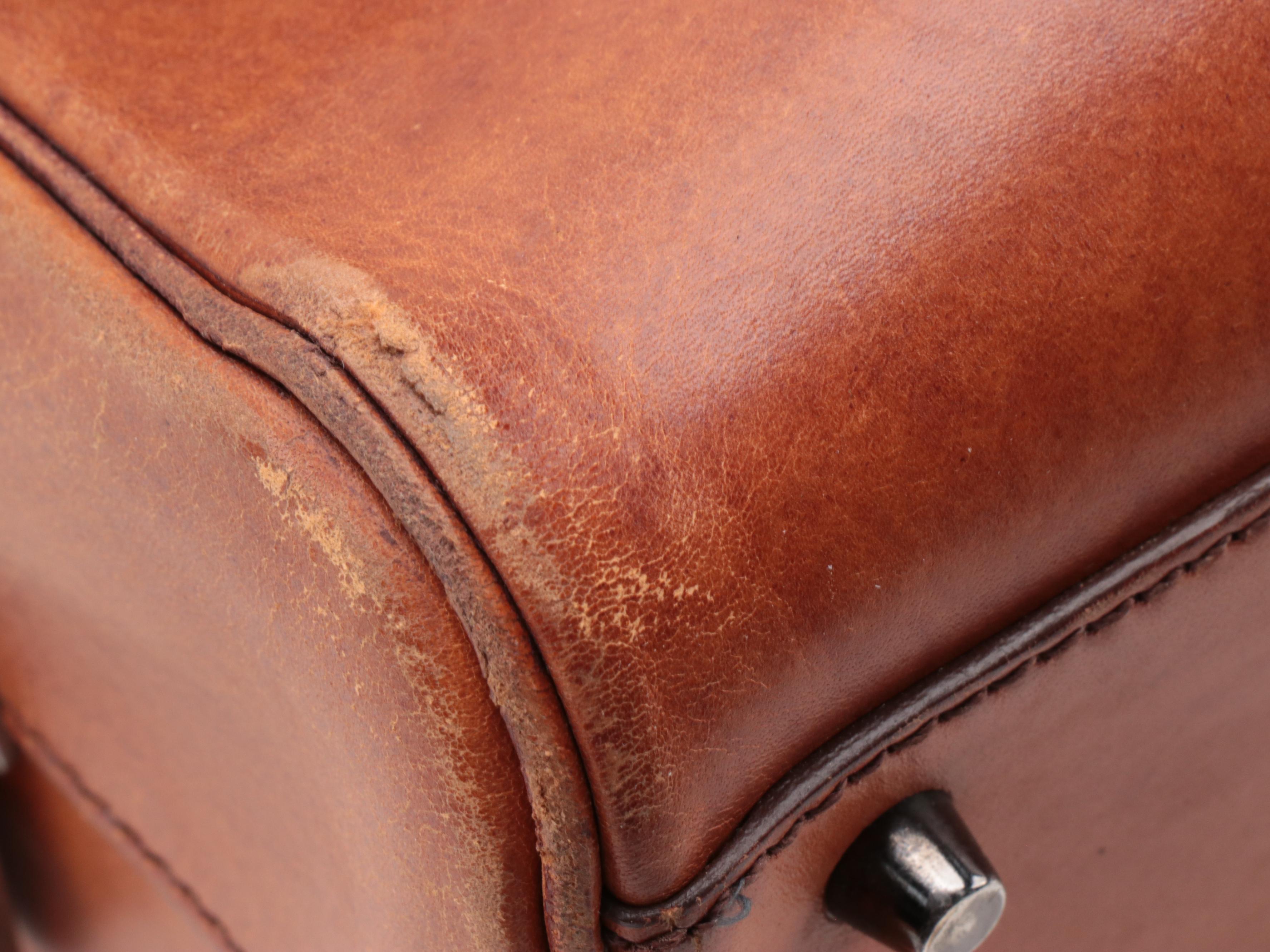 Prada Bowler Bag in Brown Vitello England Leather