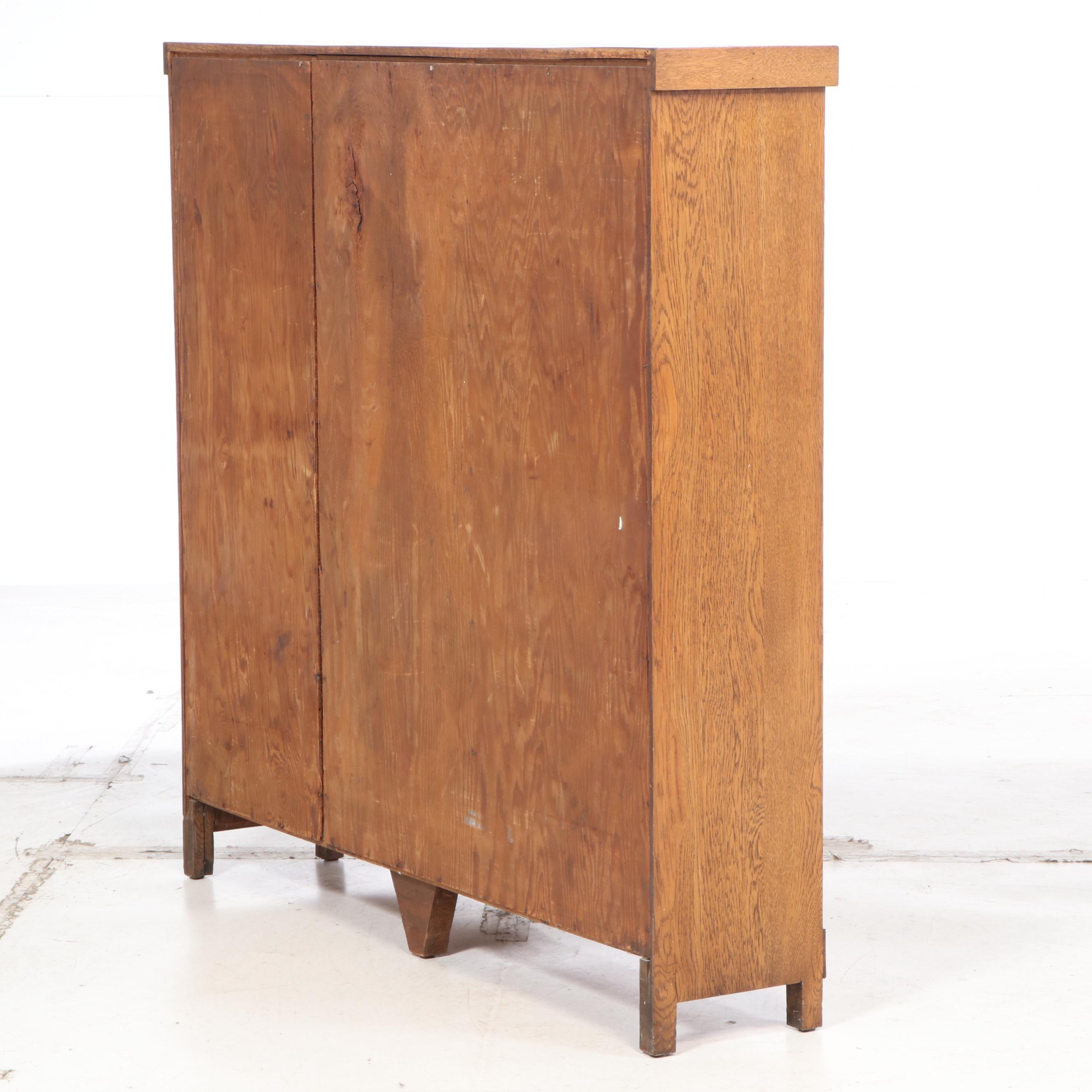 Arts and Crafts Oak Open Bookcase, Early 20th Century