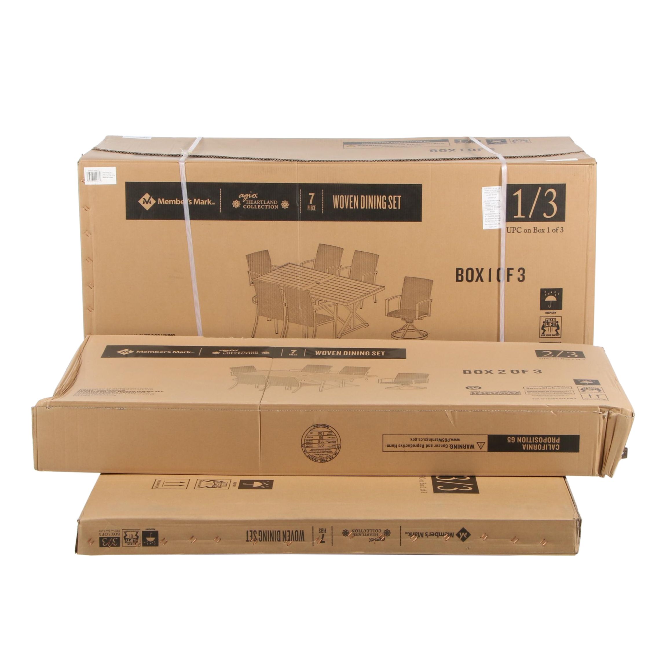 Member's Mark Contemporary "Agio Heartland Collection" 7-Piece Dining Set