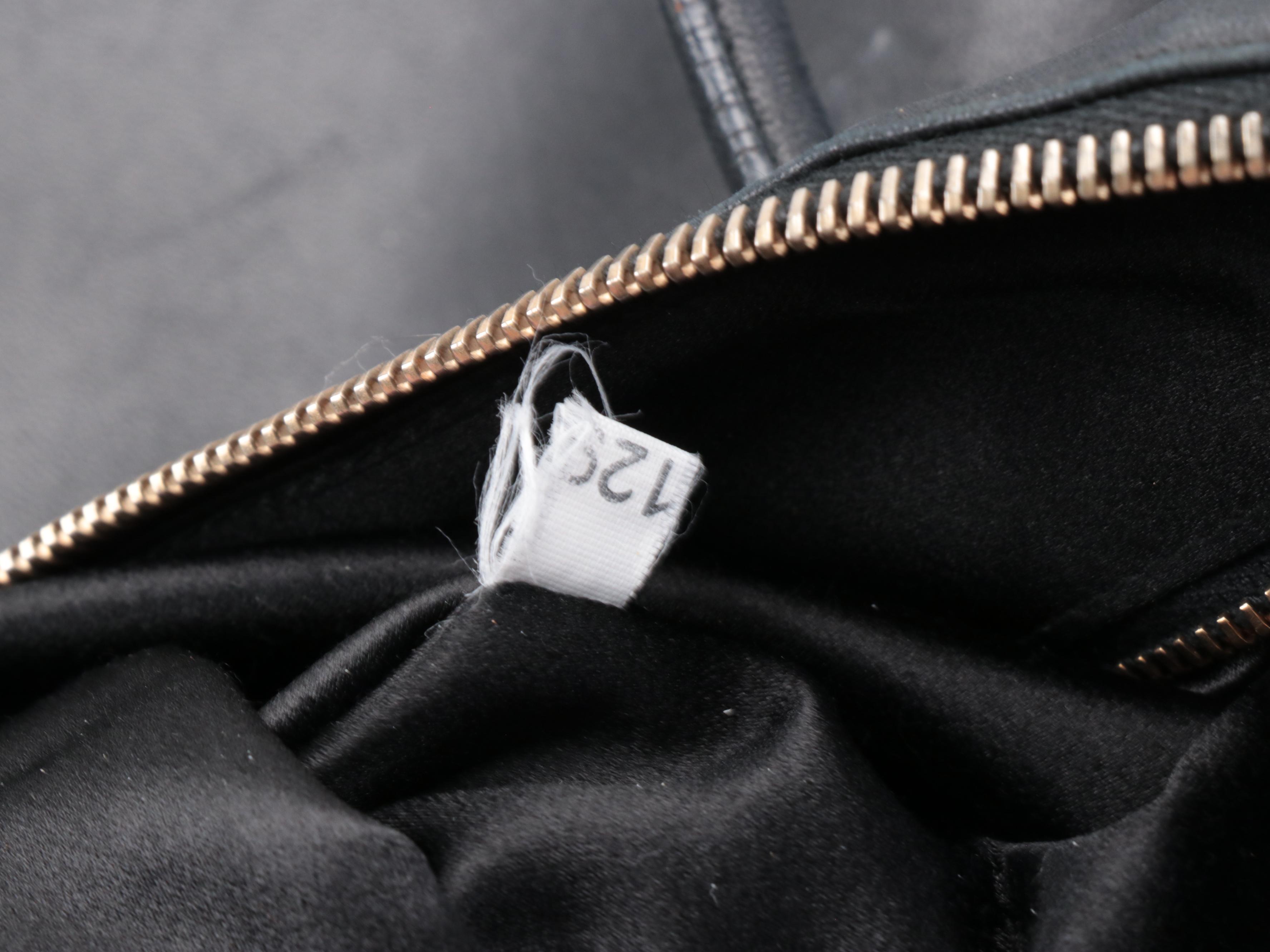 Prada Locking Shoulder Tote in Nero Daino Leather