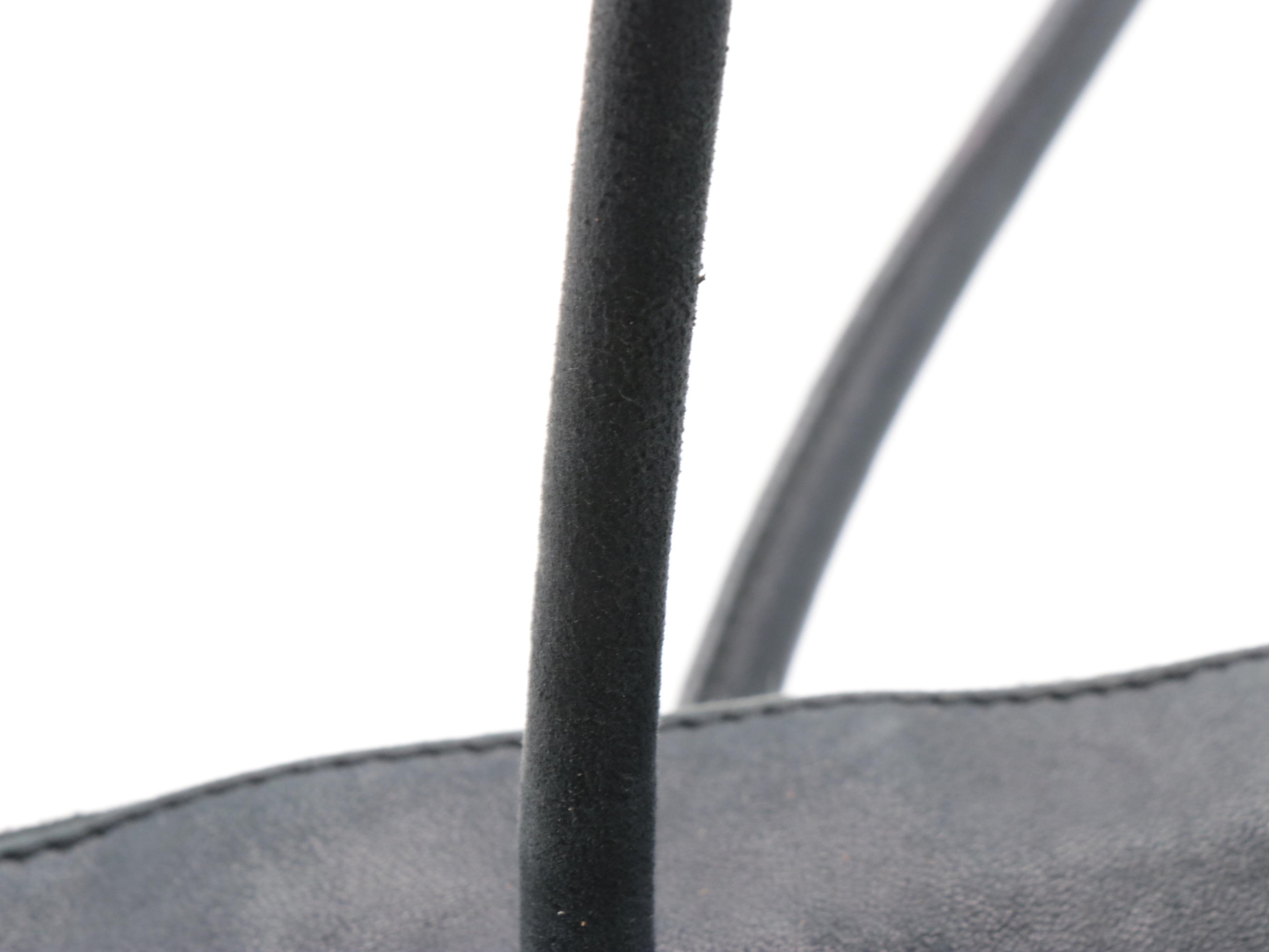 Prada Locking Shoulder Tote in Nero Daino Leather