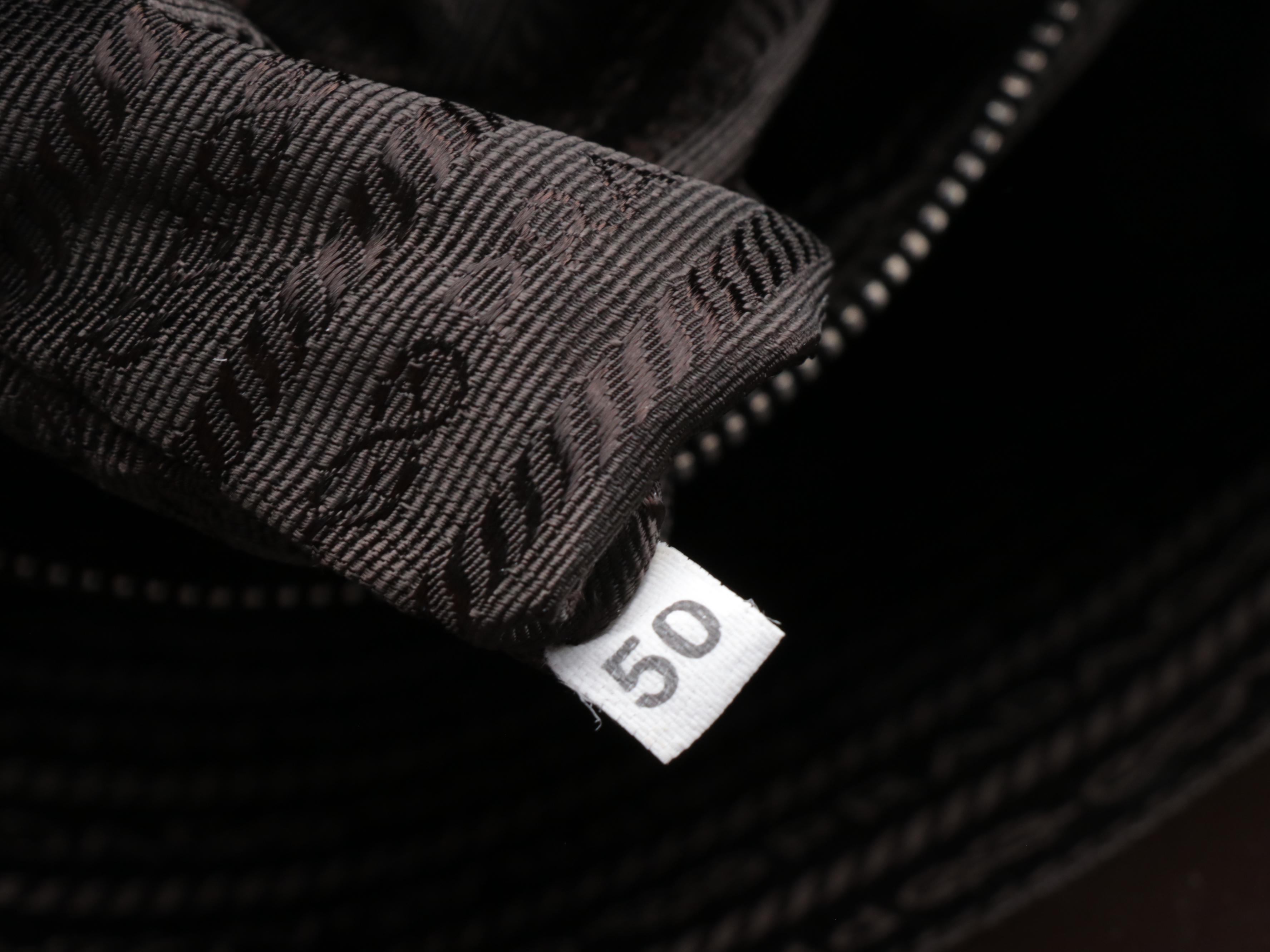 Prada Dark Brown Leather Shoulder Tote