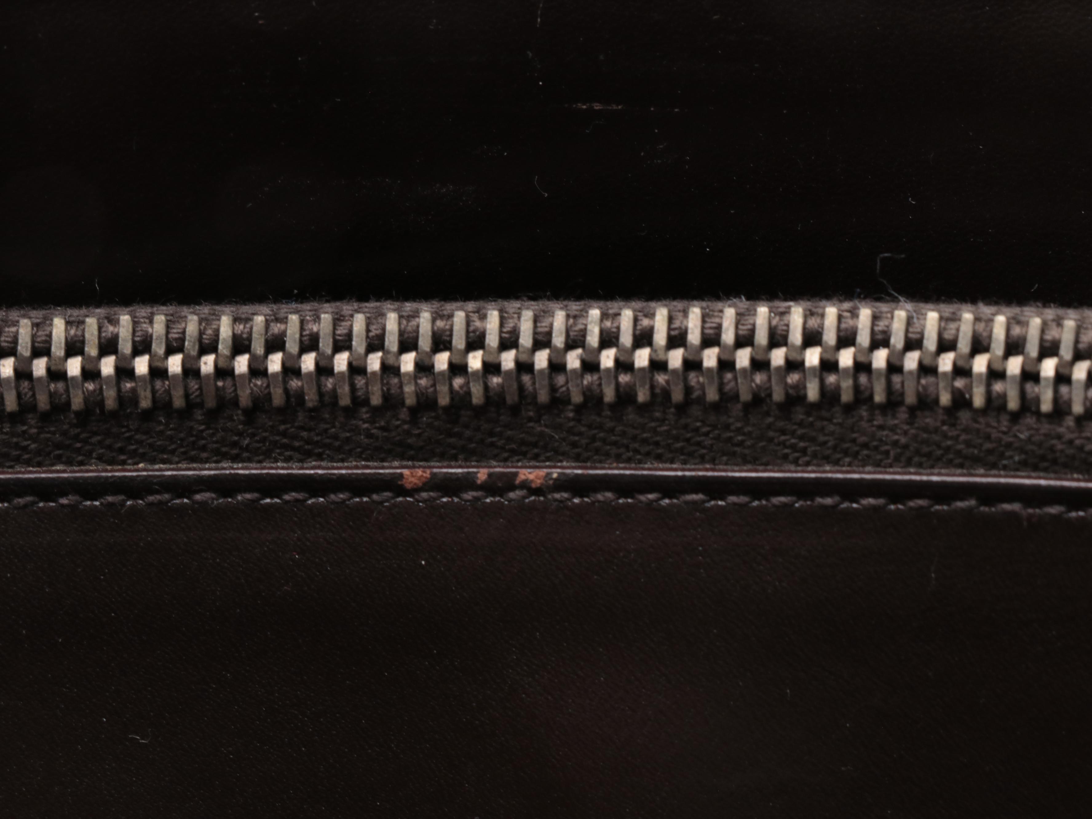 Prada Dark Brown Leather Shoulder Tote