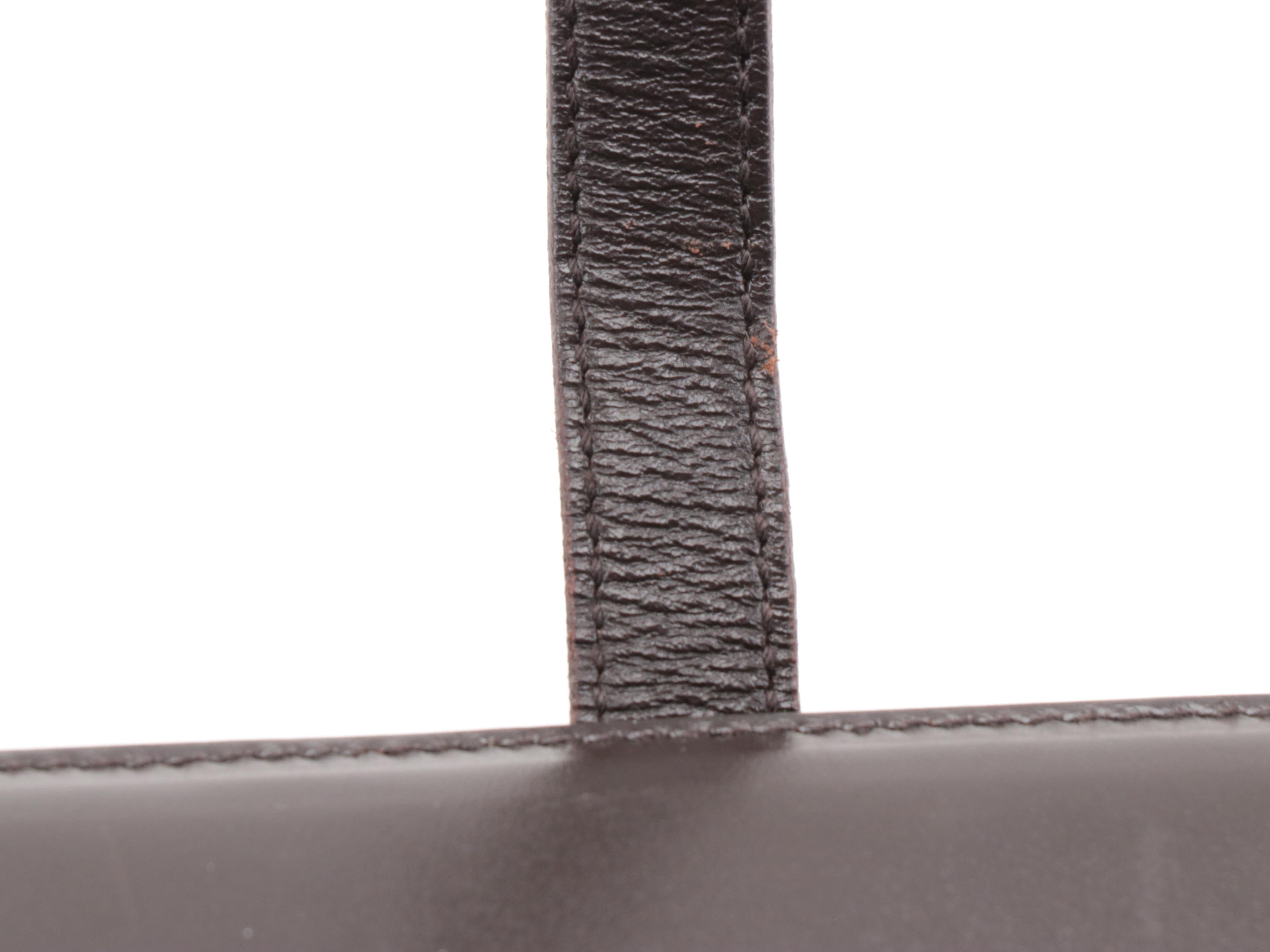 Prada Dark Brown Leather Shoulder Tote