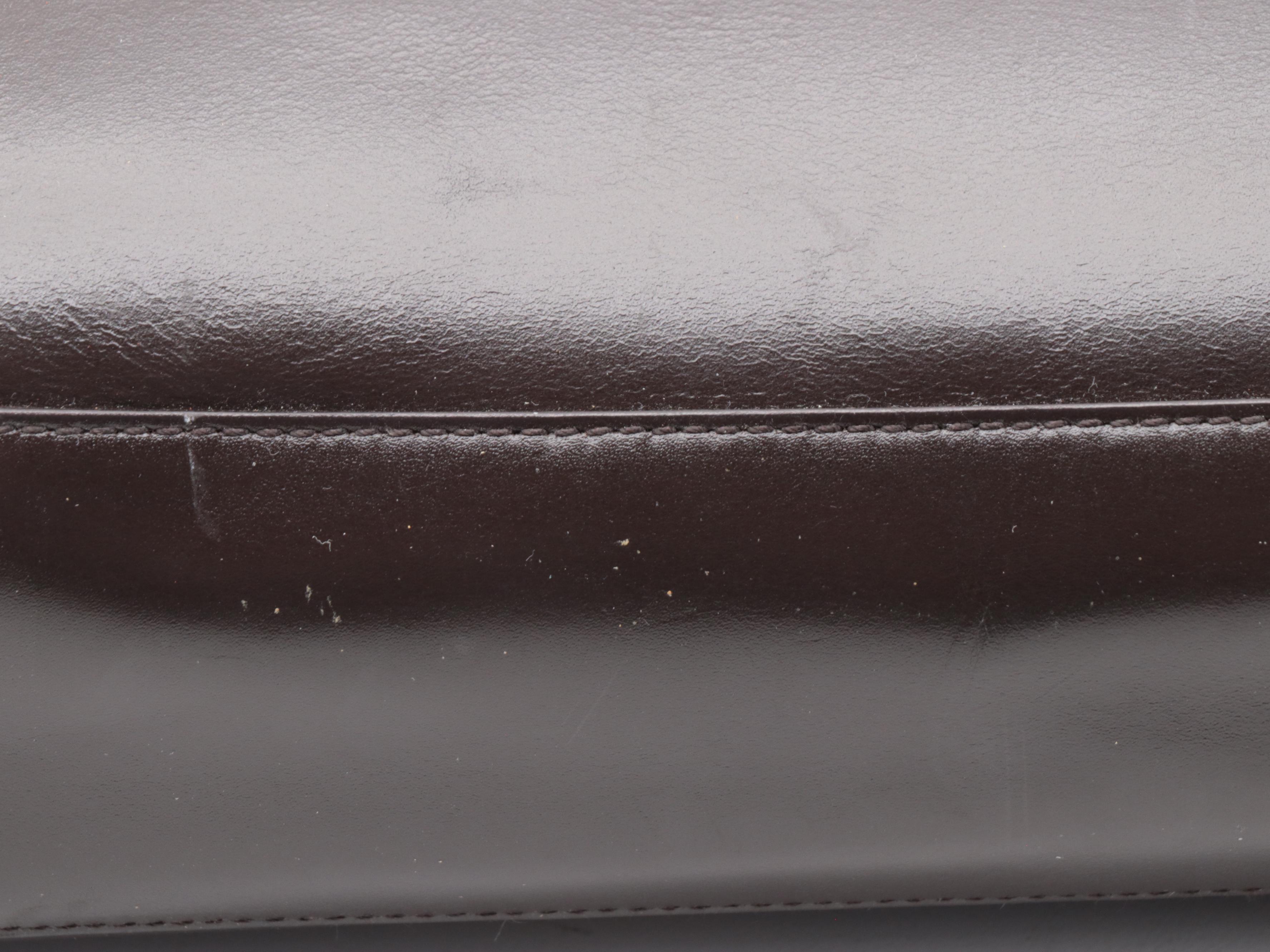 Prada Dark Brown Leather Shoulder Tote