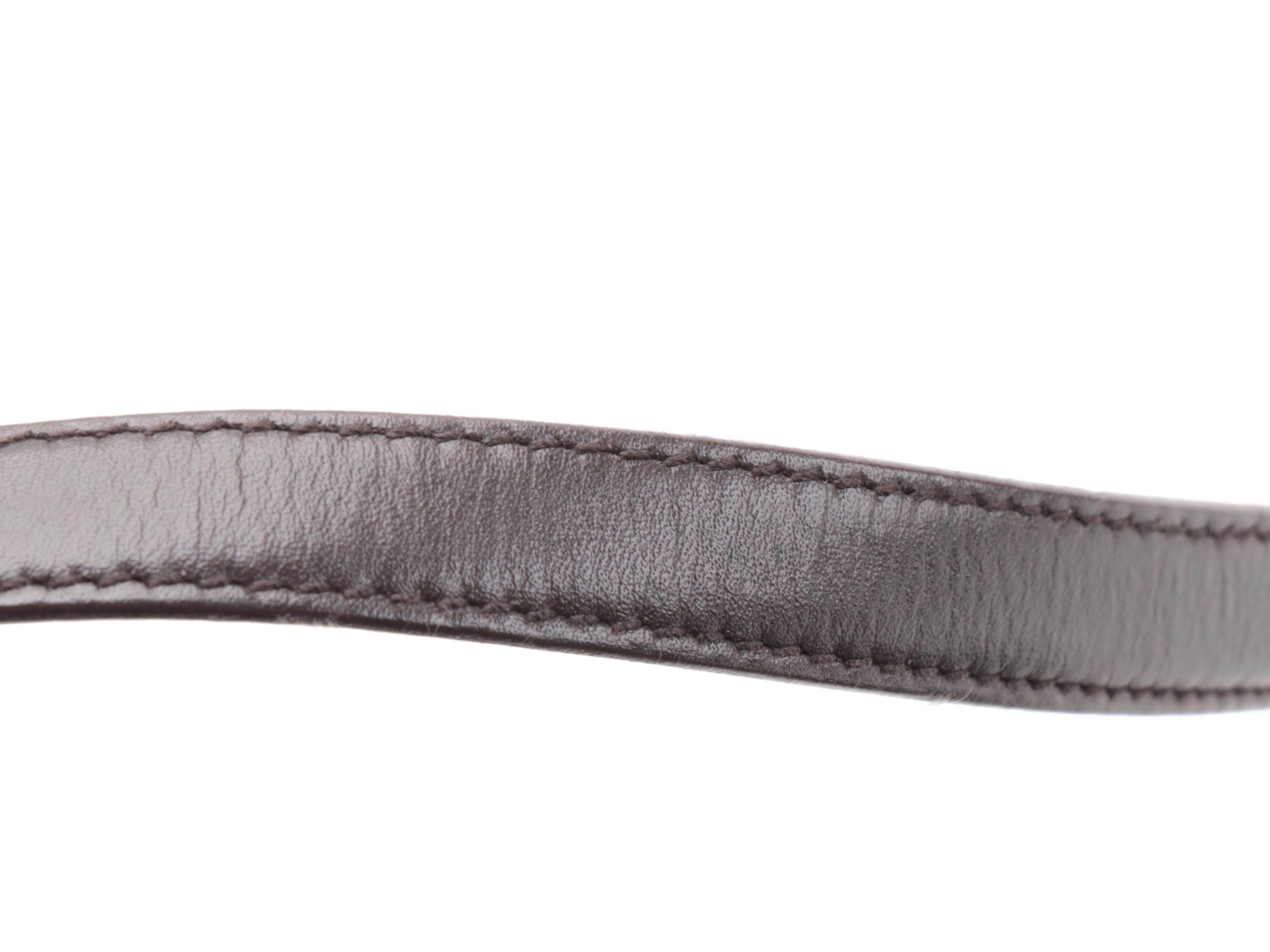 Prada Dark Brown Leather Shoulder Tote