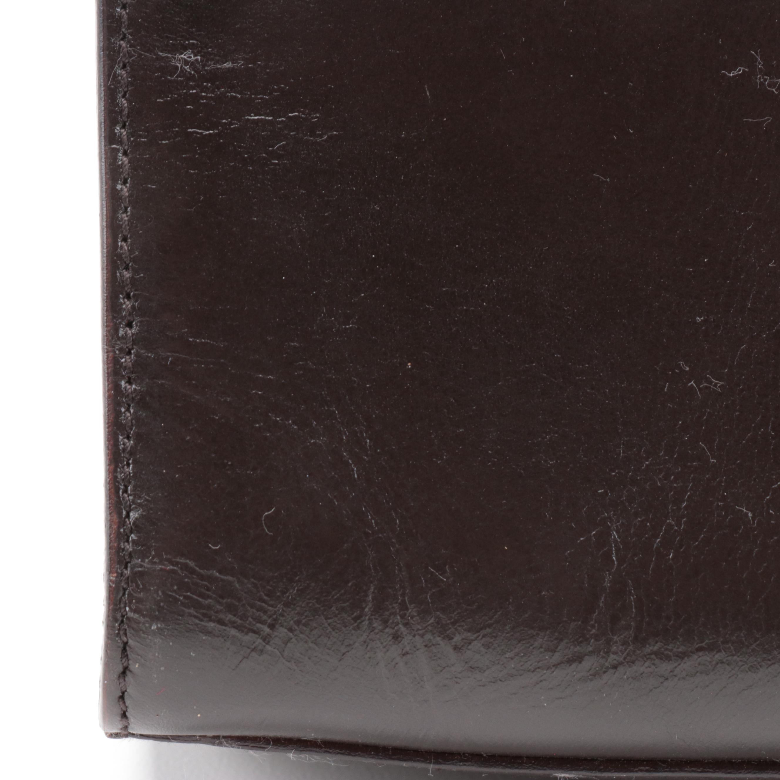 Prada Dark Brown Leather Shoulder Tote