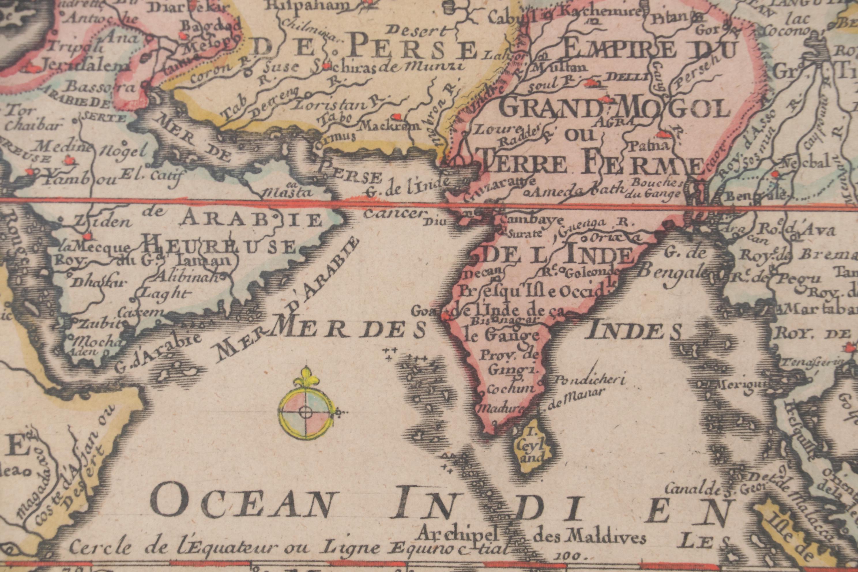 Nicolas de Fer Map of Asia, circa 1705