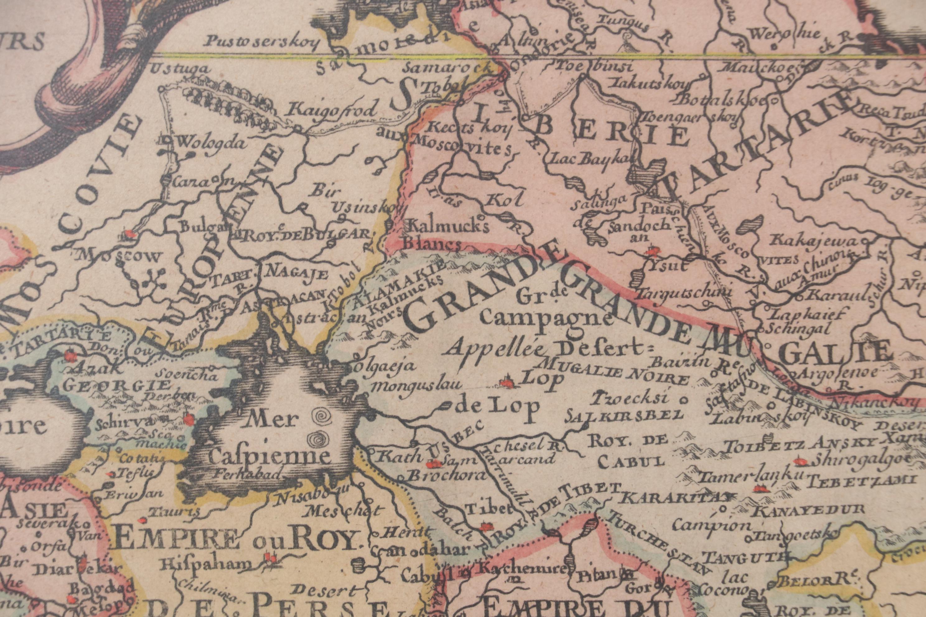 Nicolas de Fer Map of Asia, circa 1705