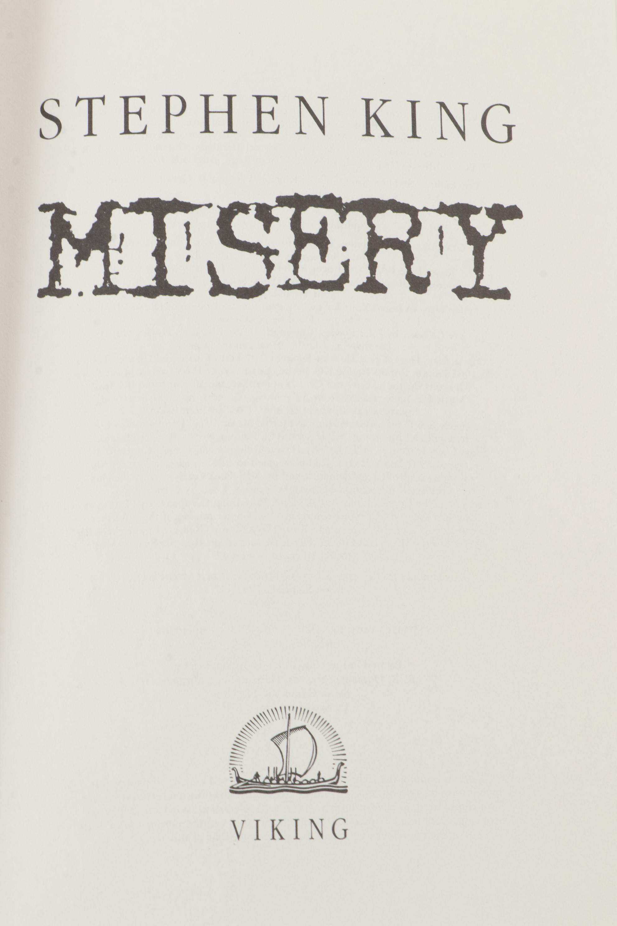 First Editions "IT" and "Misery" by Stephen King