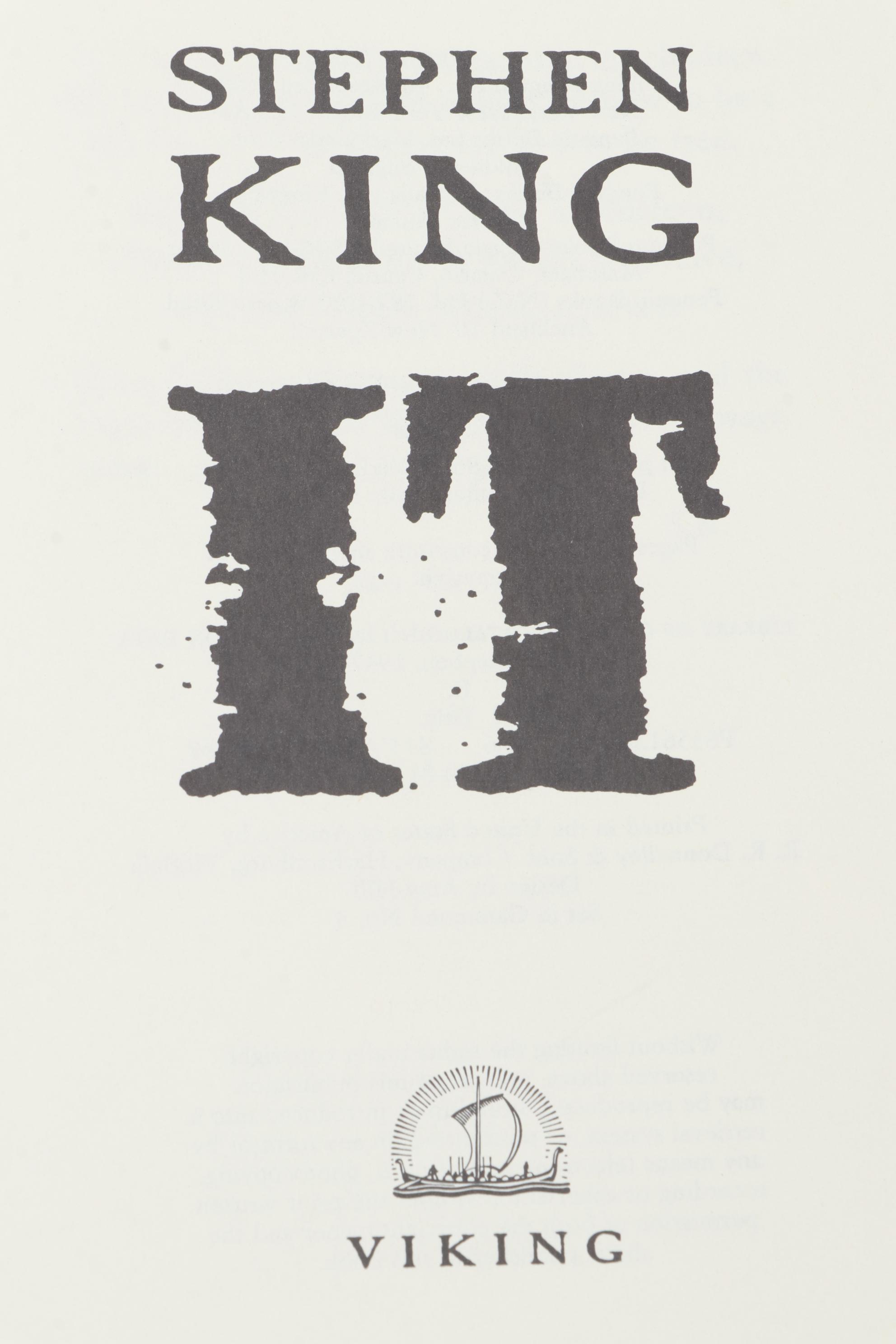 First Editions "IT" and "Misery" by Stephen King