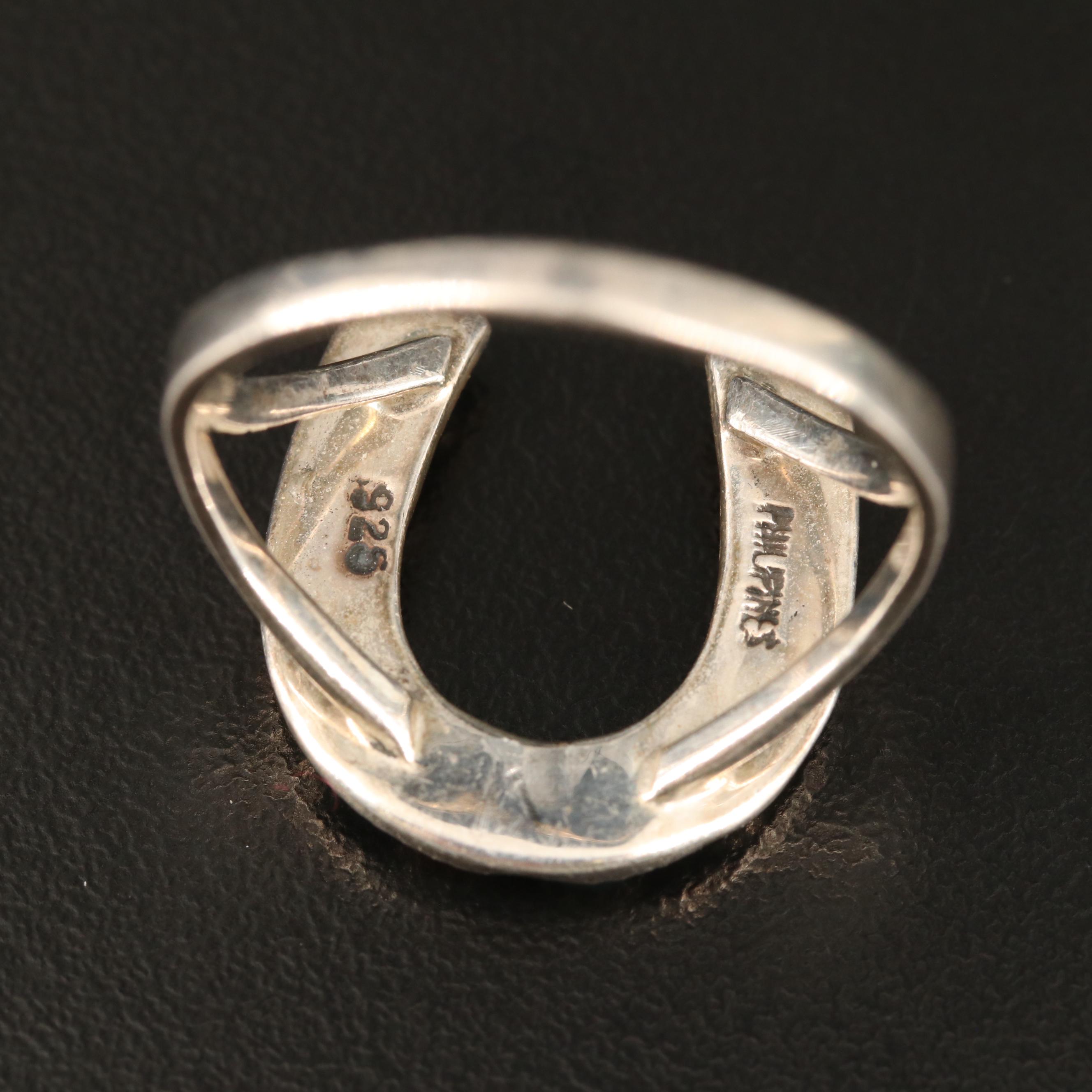 Sterling Band and Ring Including Spiny Oyster, Coral, Mother of Pearl and More