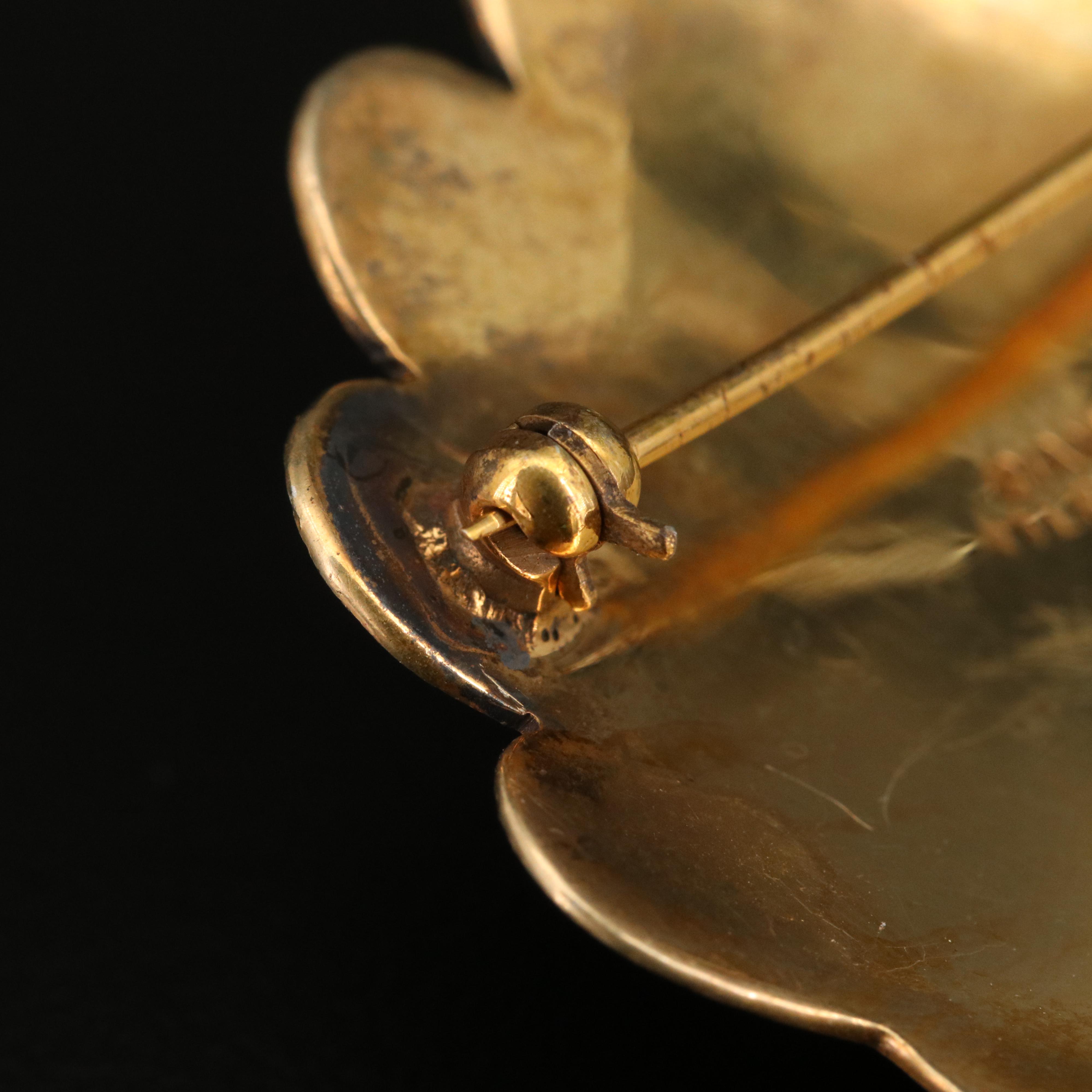 Southeast Asian Sterling Silver Articulated Peacock Brooch