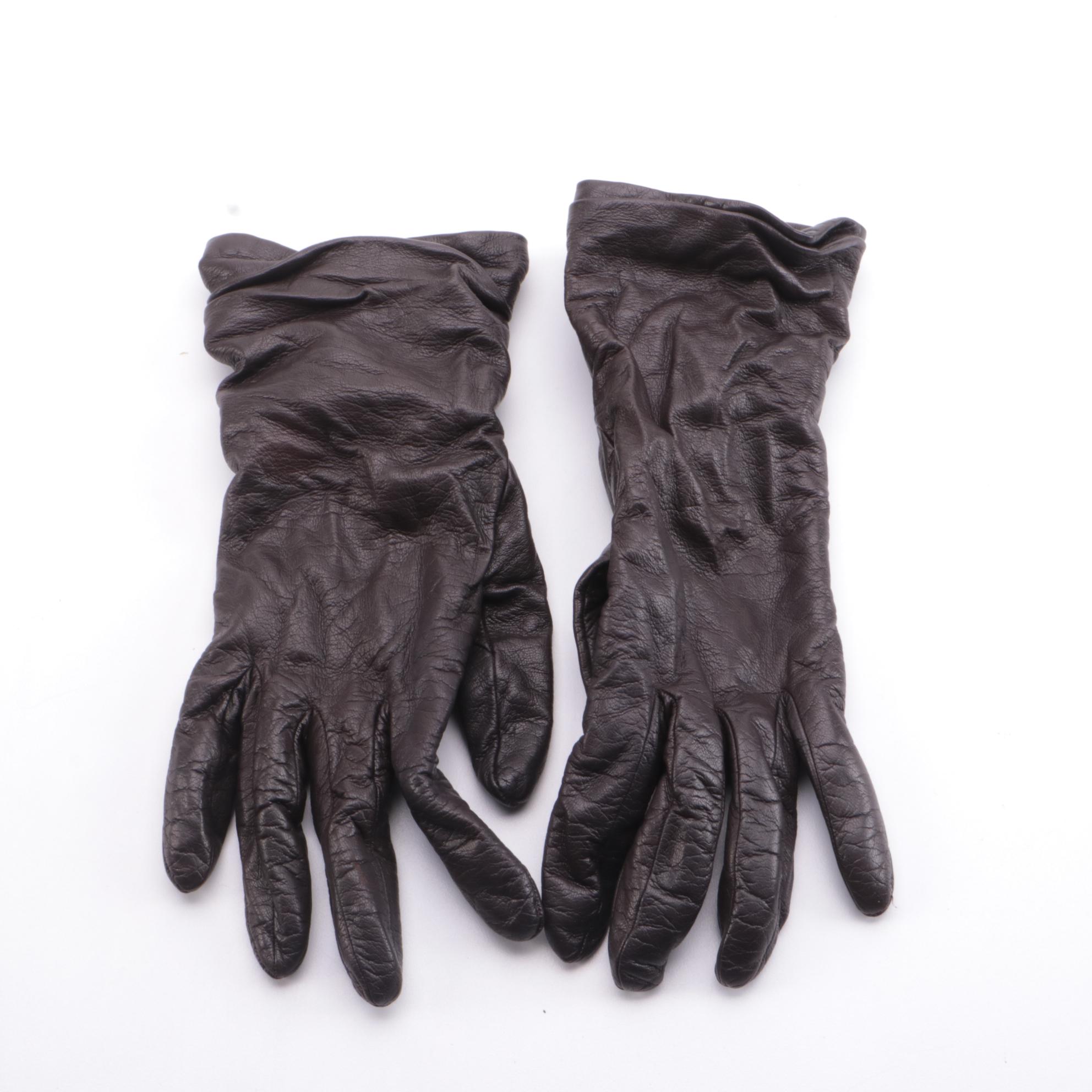 Yves Saint Laurent Beaver Fur Coat for Dennis Furs with Saks Fifth Avenue Gloves