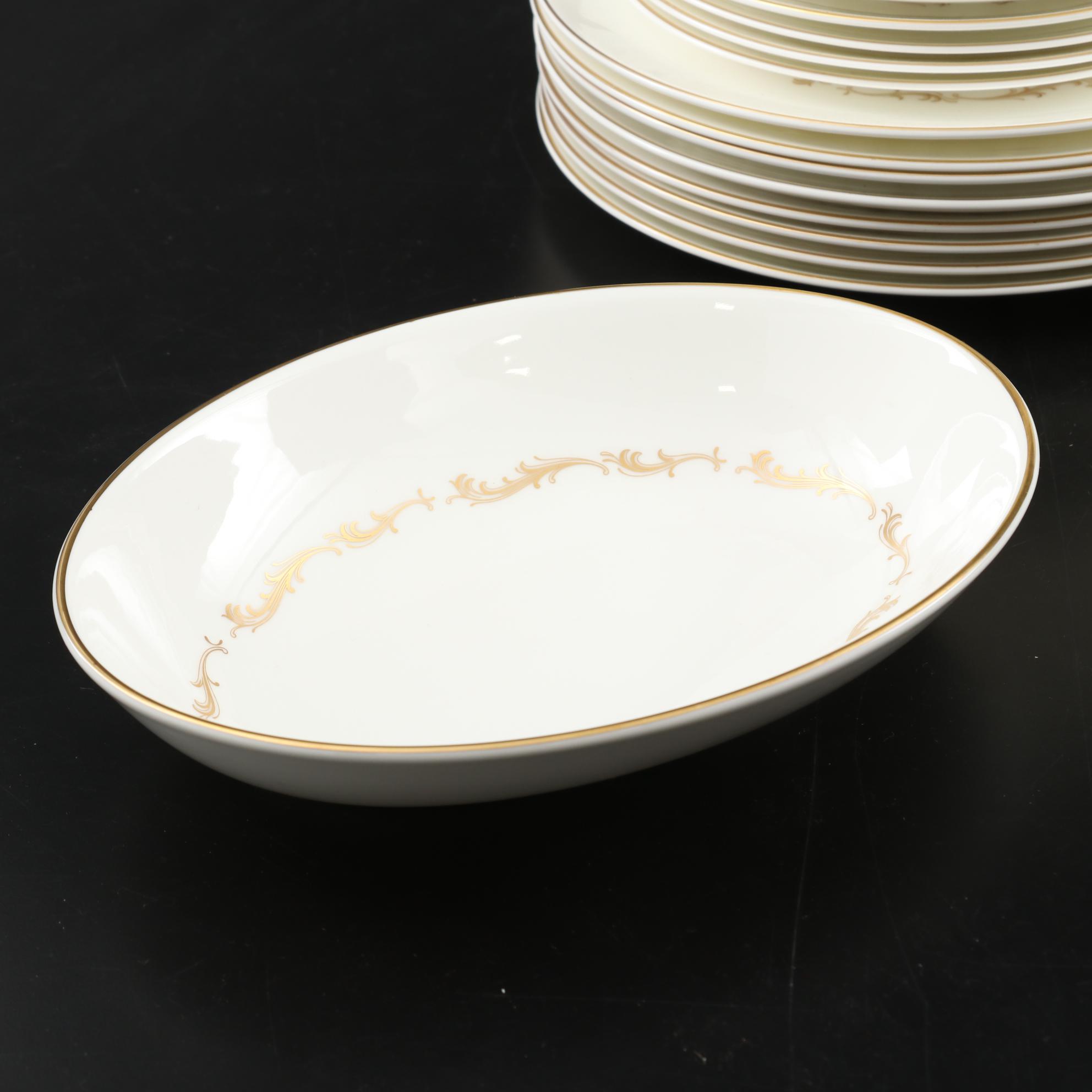 Royal Doulton "French Provincial" Bone China Dinnerware with Libby Wine Glasses