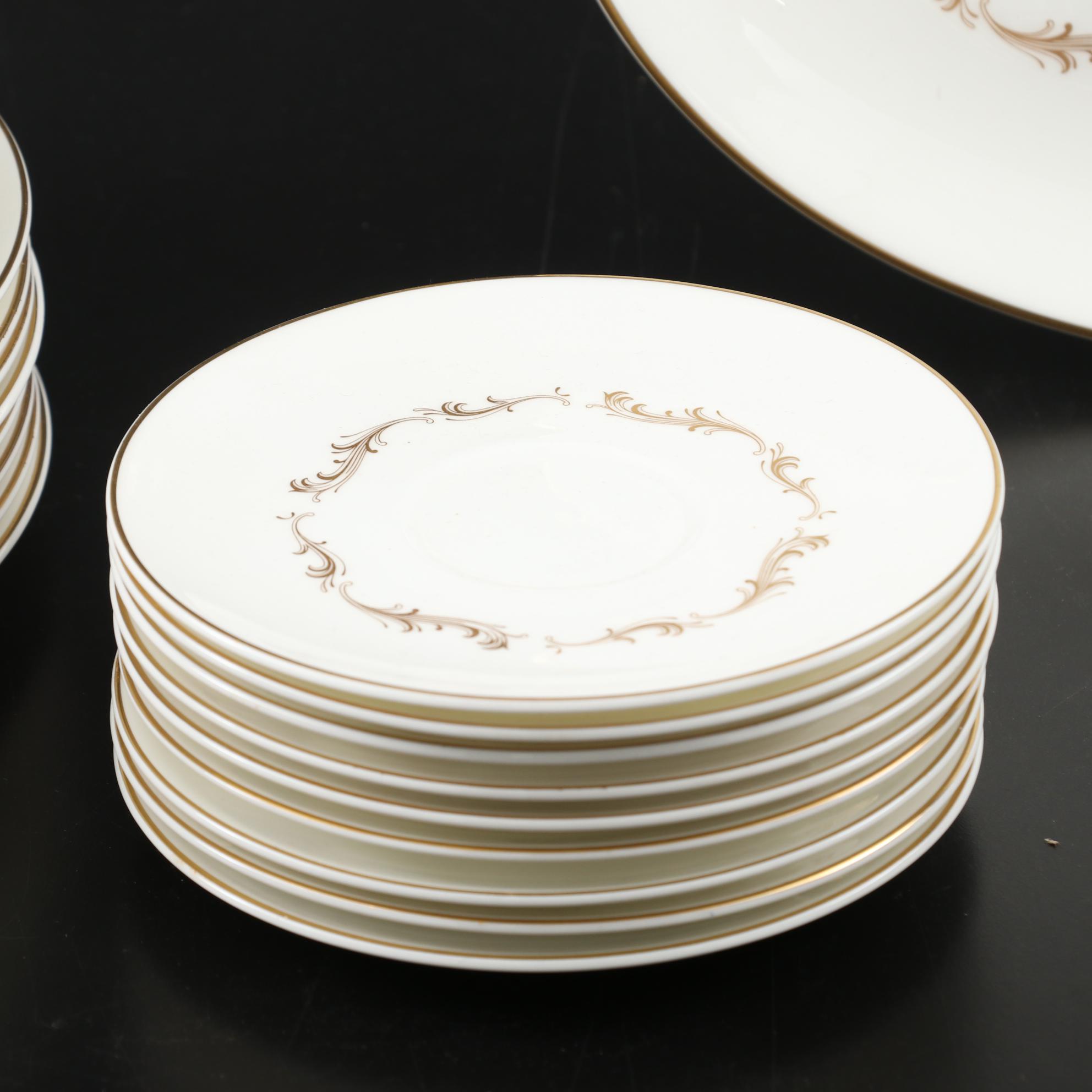 Royal Doulton "French Provincial" Bone China Dinnerware with Libby Wine Glasses