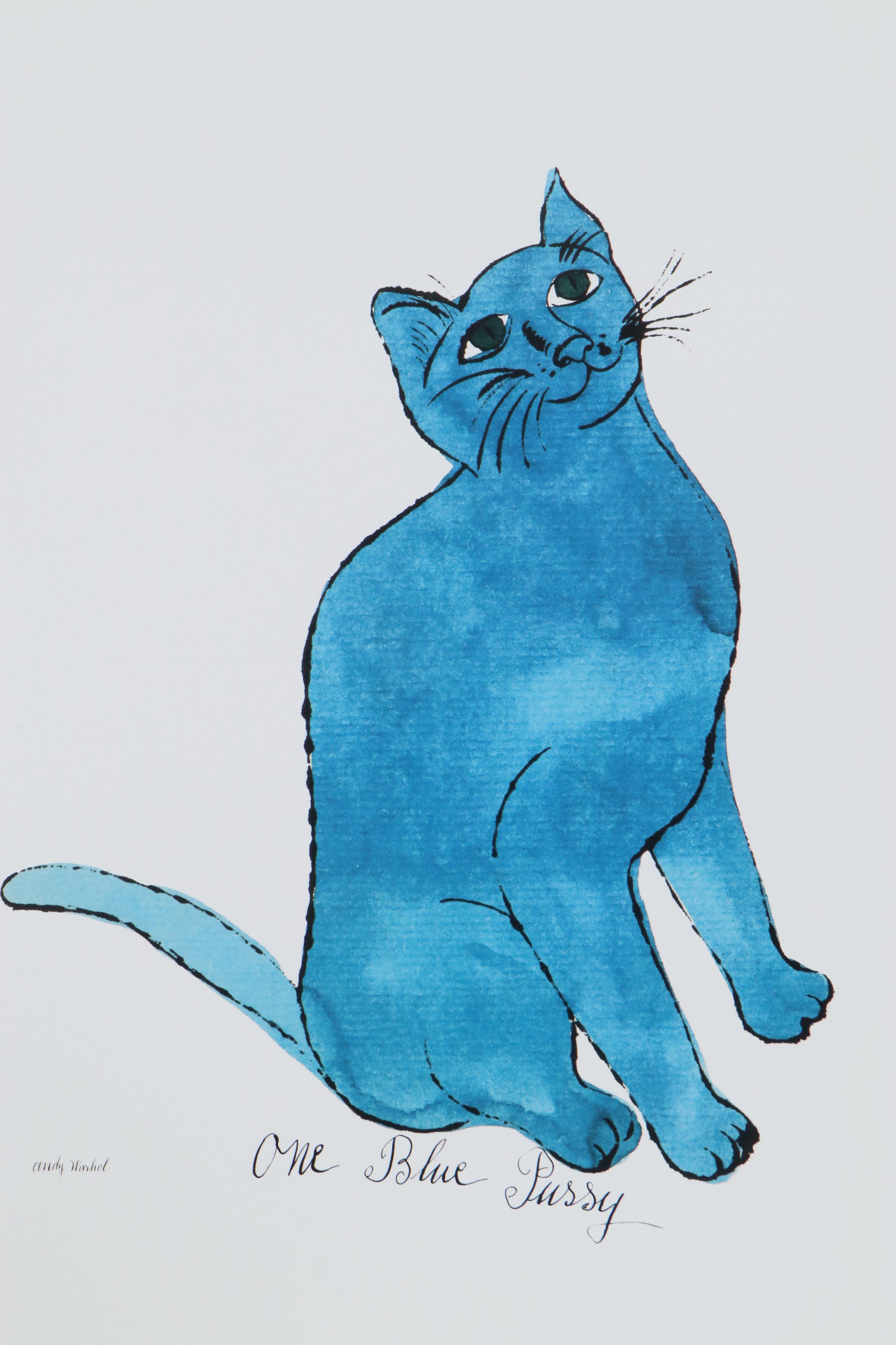 Offset Lithograph after Andy Warhol "One Blue Pussy"
